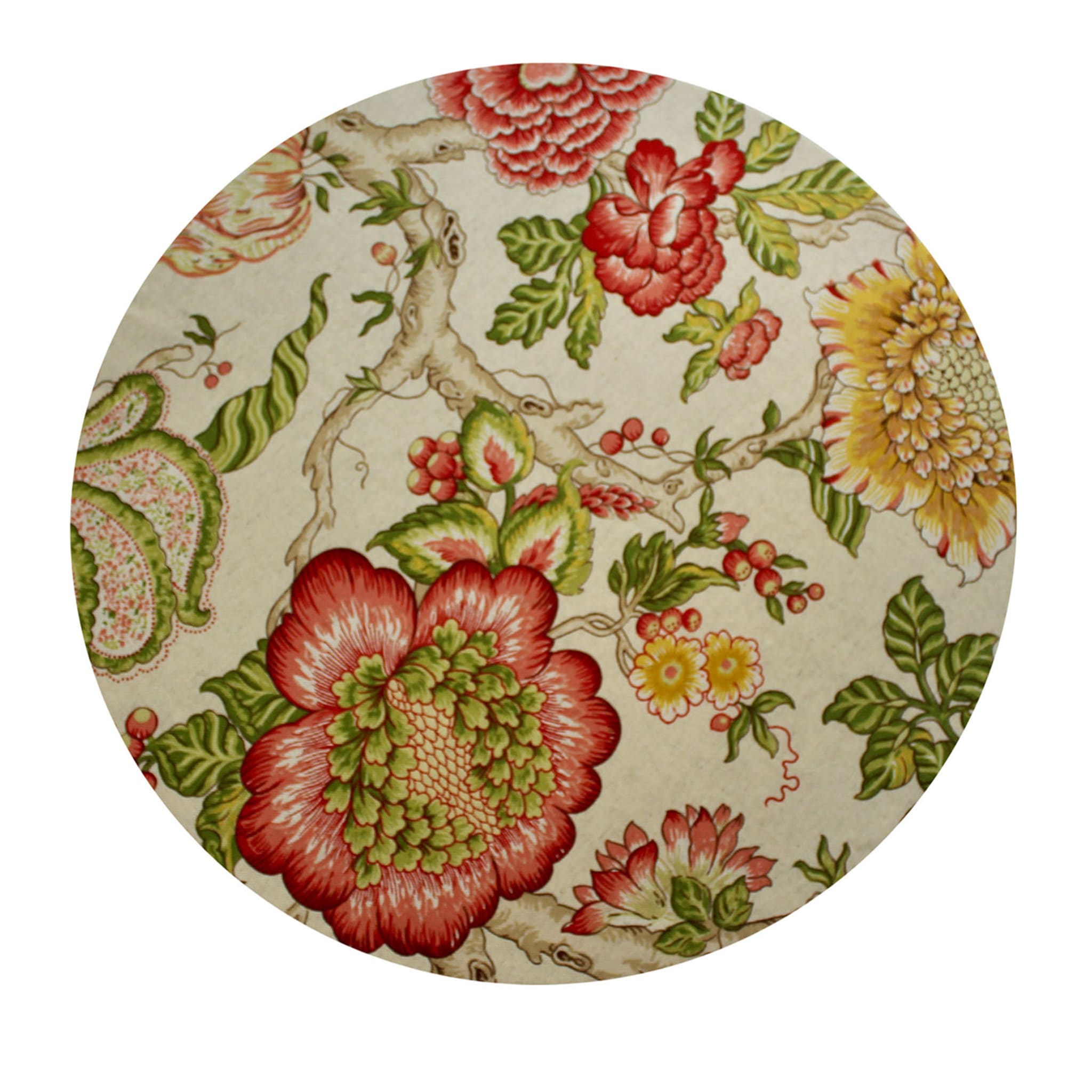 Set of 2 Cuffiette Extra-Small Round Floral Placemats #2 - Main view