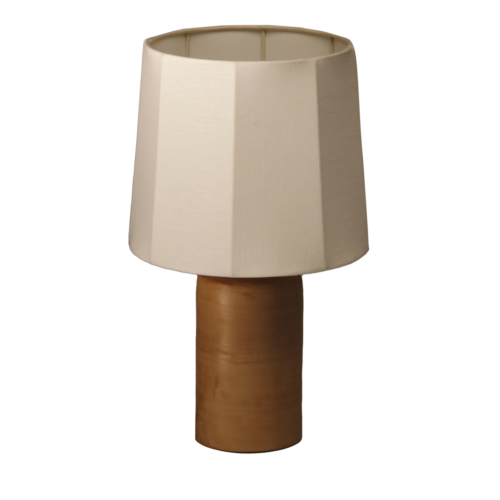 Sonora Linen Small White Table Lamp - Vue principale