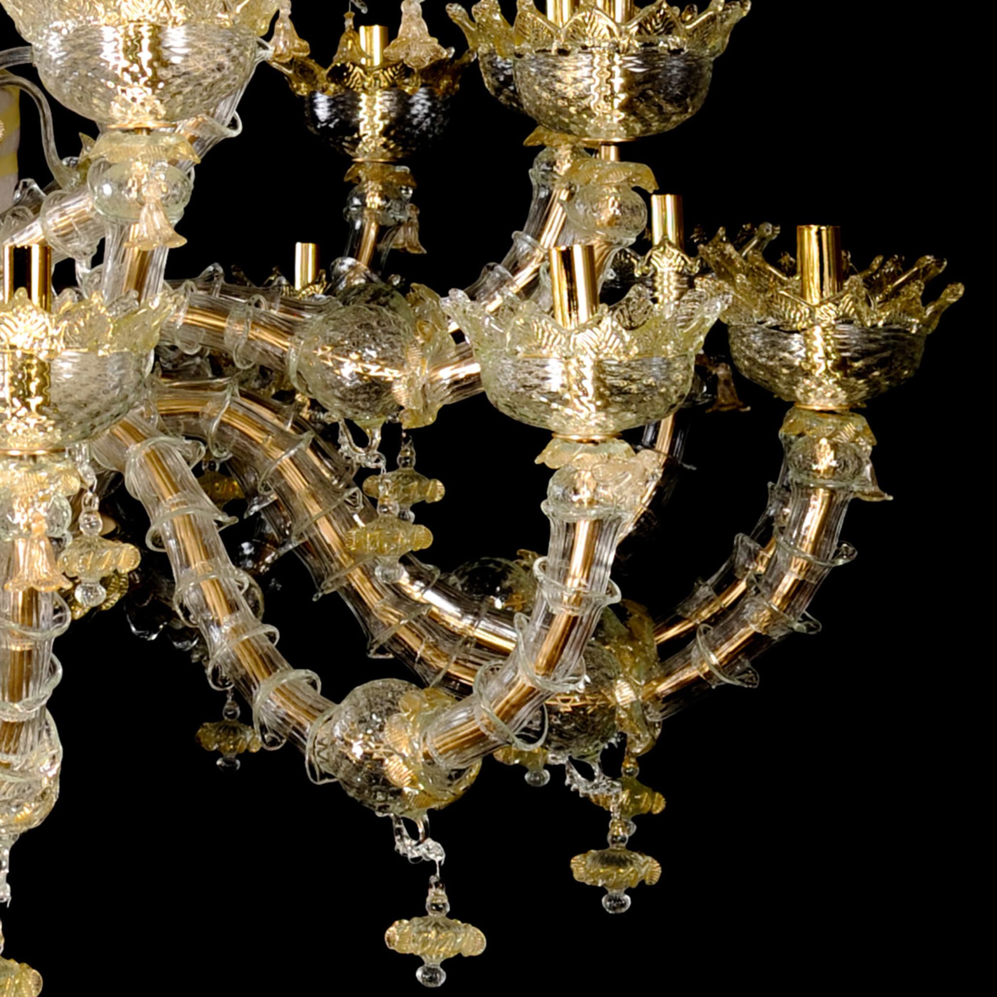 Rezzonico-style Gold and Crystal Chandelier #6 - Alternative view 1