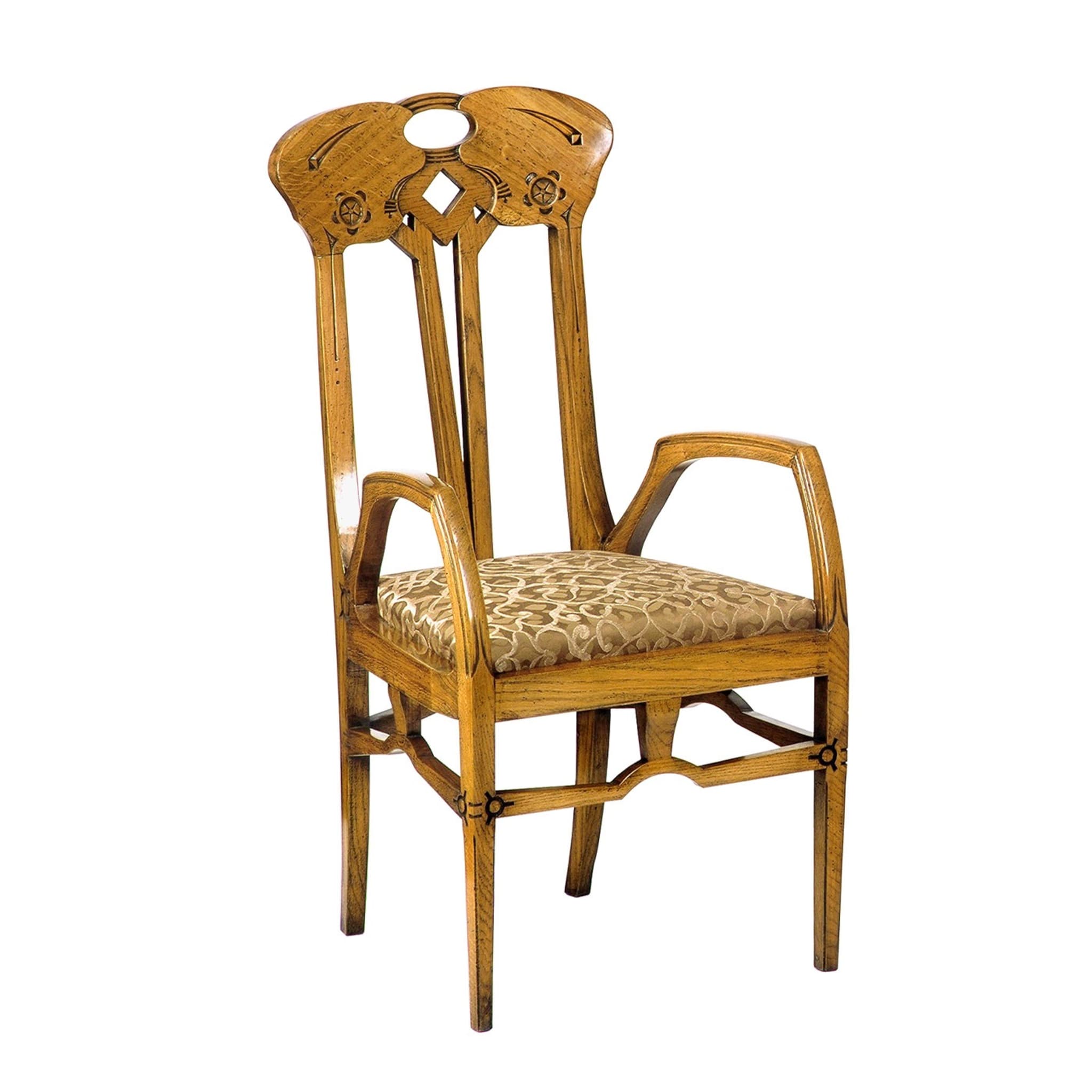 Italian Art Nouveau-Style Lounge Chair by Eugenio Quarti - Alternative view 1
