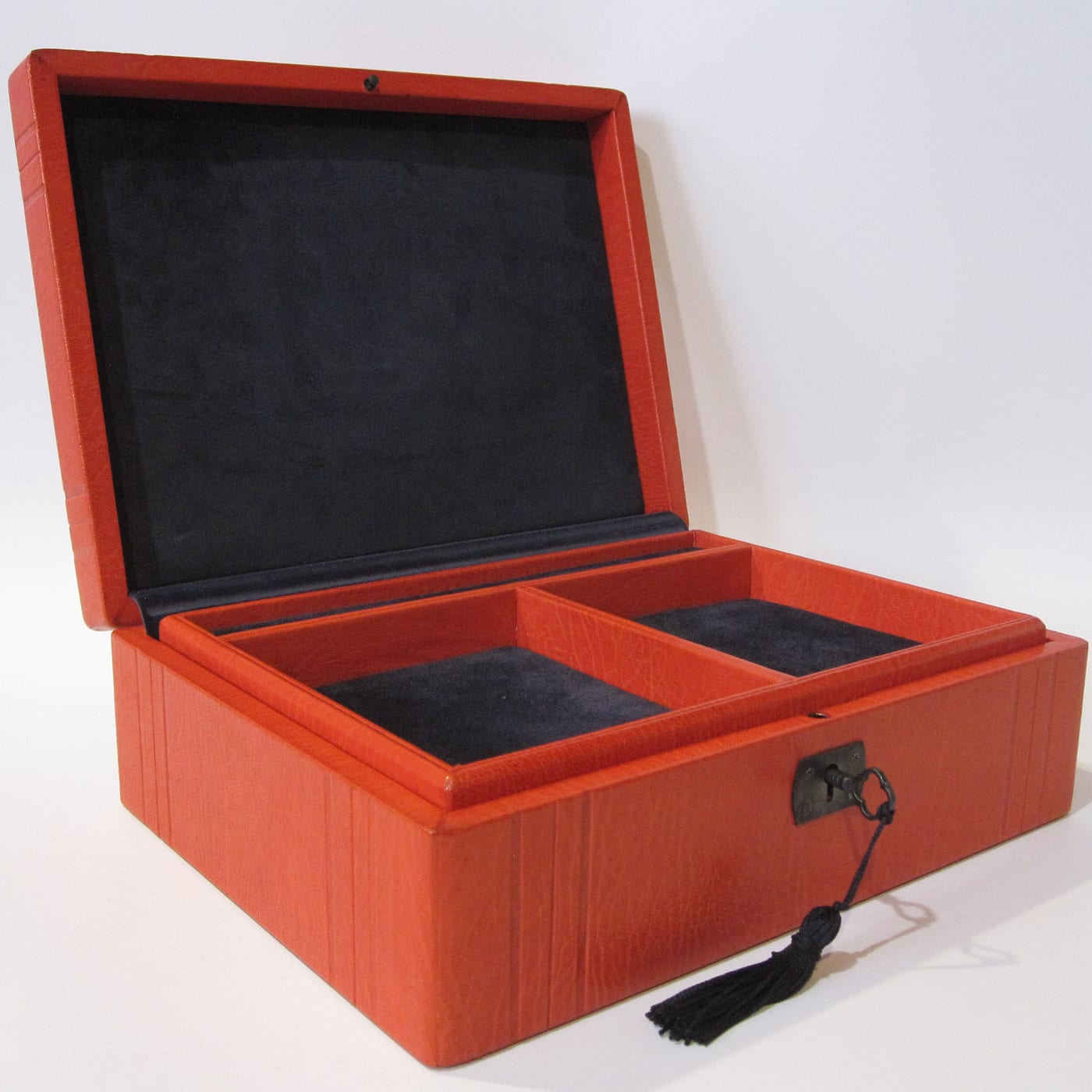 Leather jewel box with crystal animal - AtelierGK Firenze