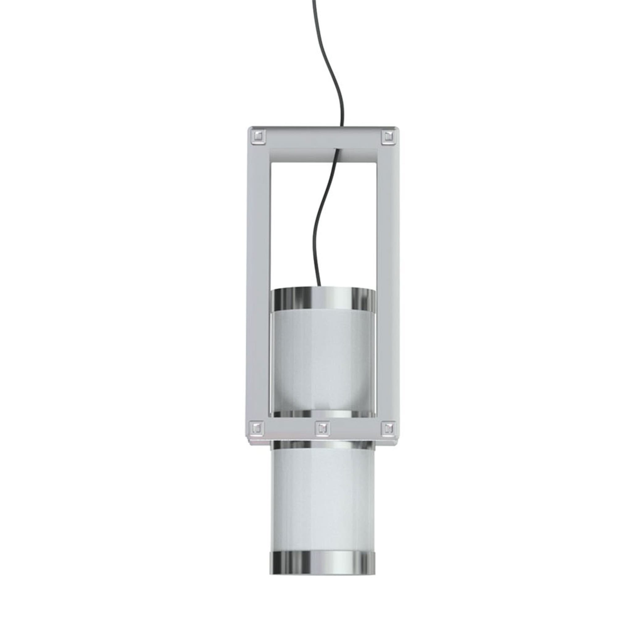 Cylinder Silvery Pendant Lamp - Main view