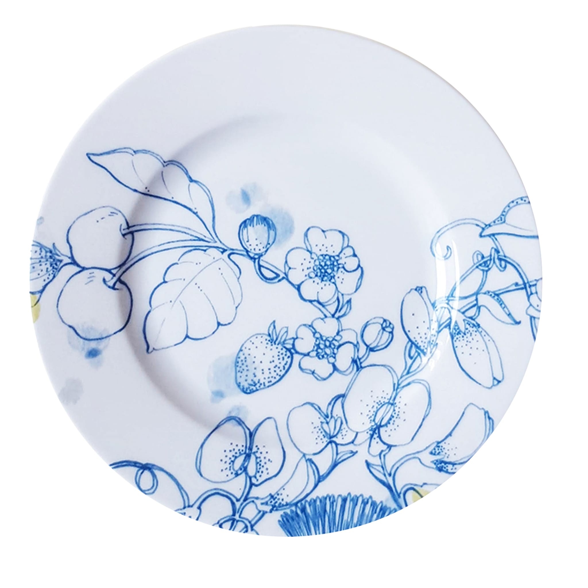 set of 2 Blue Summer bread plates #2 - Main view