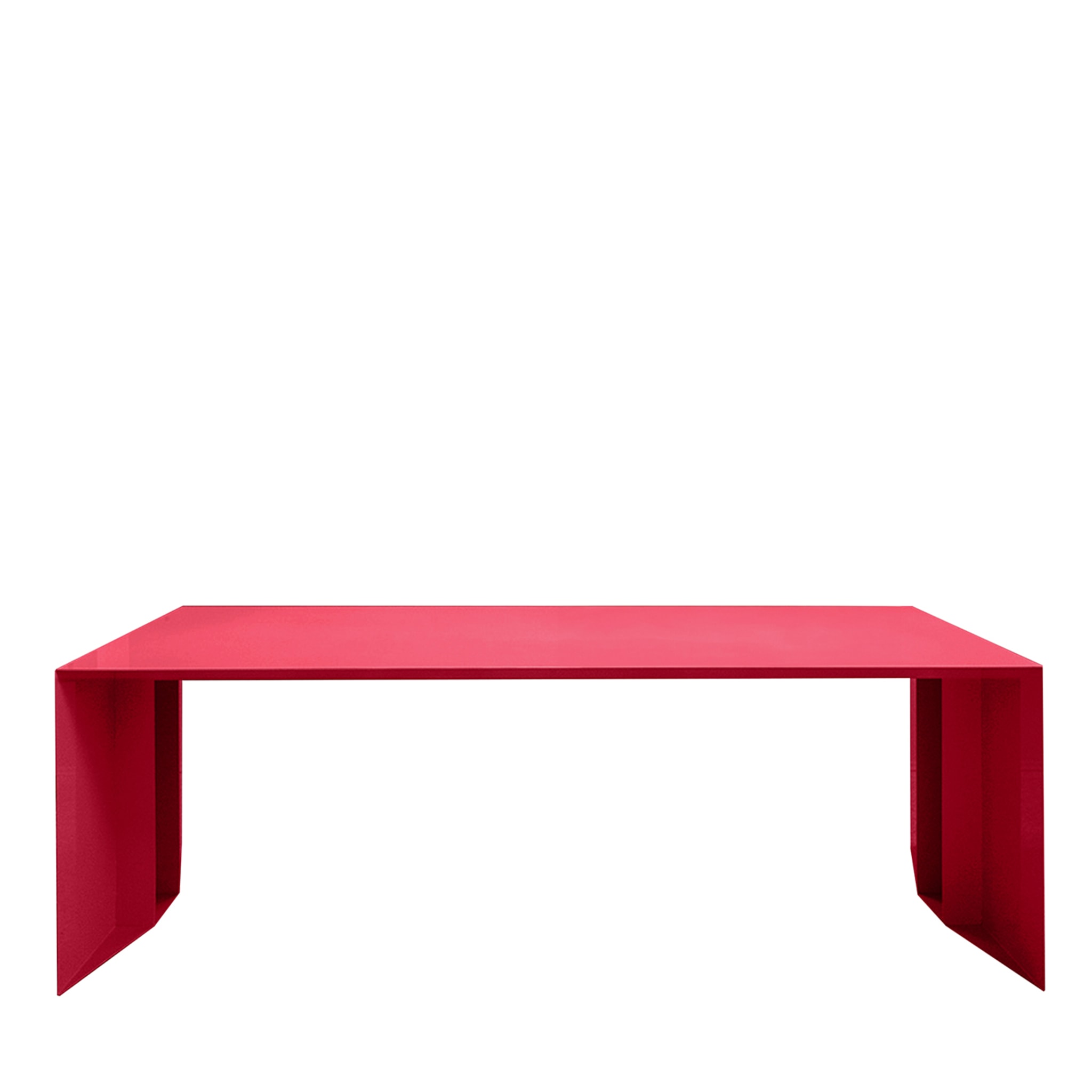S3 Table à manger en fer rouge  - Vue principale