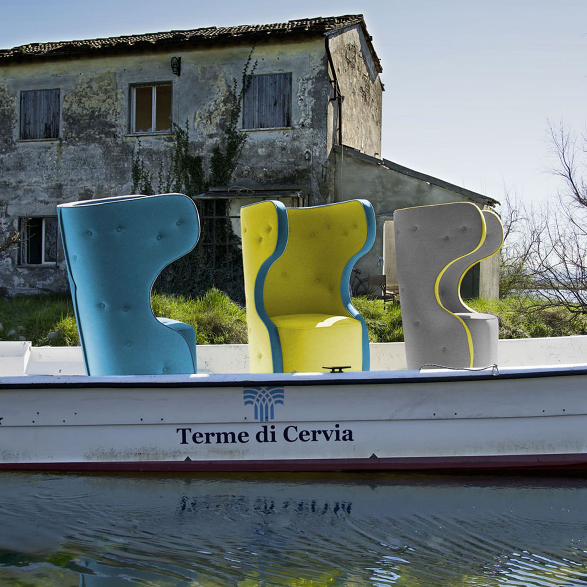 Wow Green & Gray Armchair by Simone Micheli - Alternative view 1
