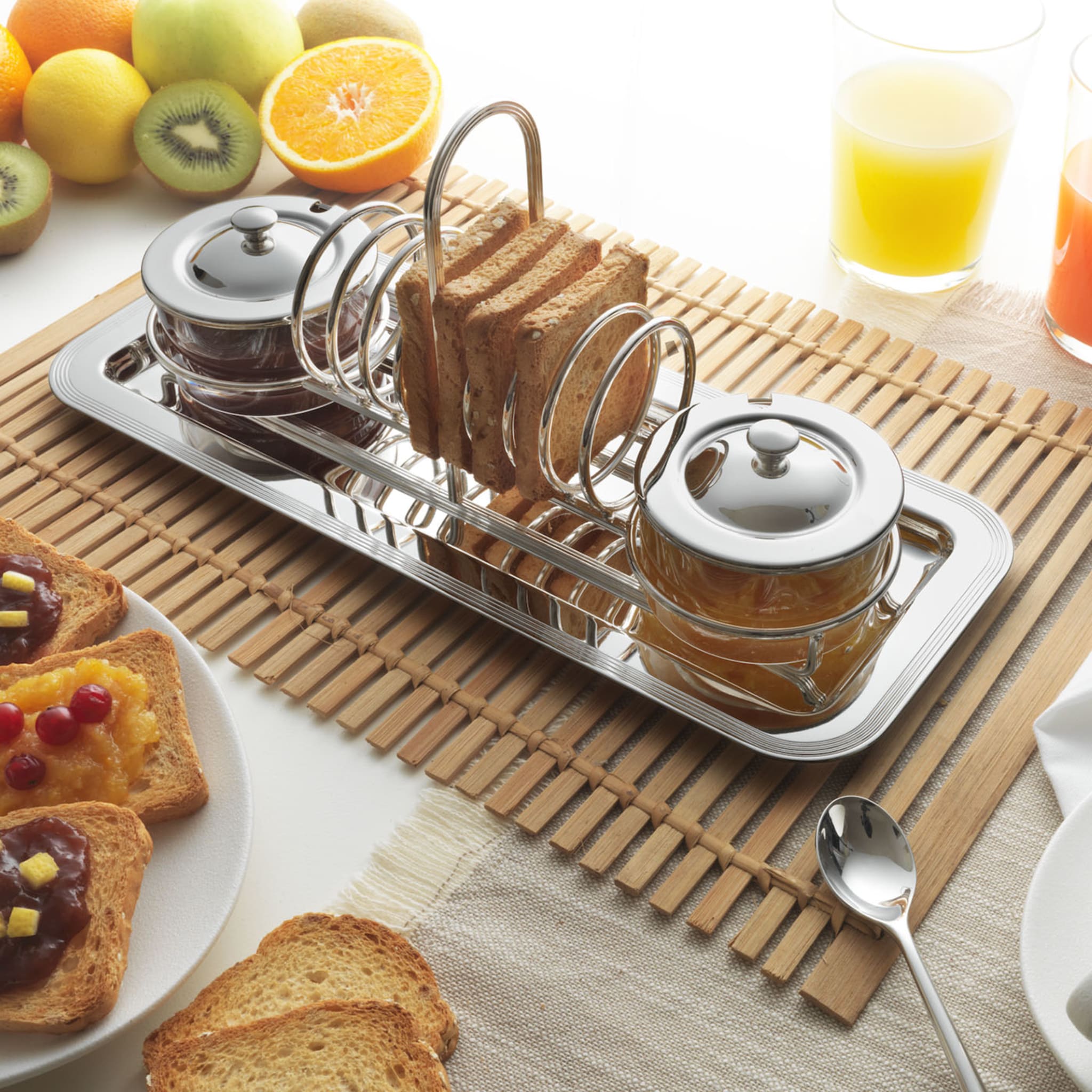 Breakfast Set of Toast Holder and 2 Jam Pots - Alternative view 1