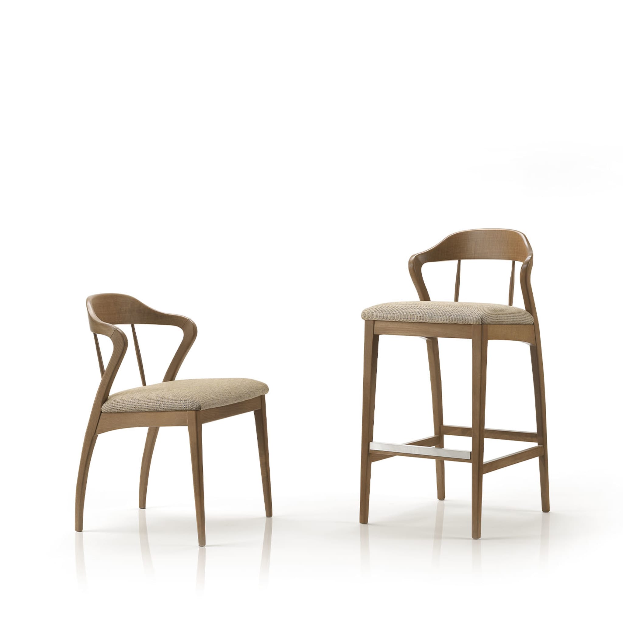 Faro walnut stool morello gianpaolo artemest