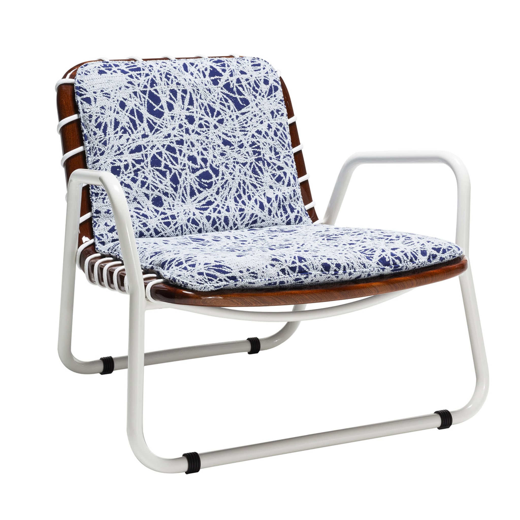 Sunset Blue & White Armchair by Paola Navone - Main view