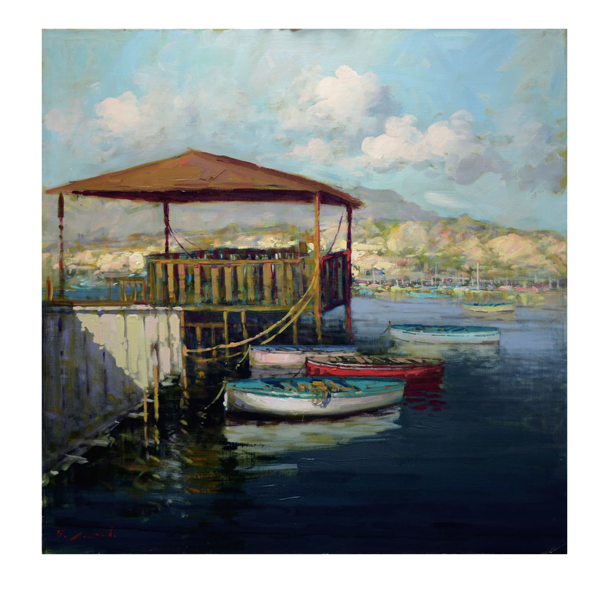 Barche A Sorrento Pintura de Renato Criscuolo - Vista principal