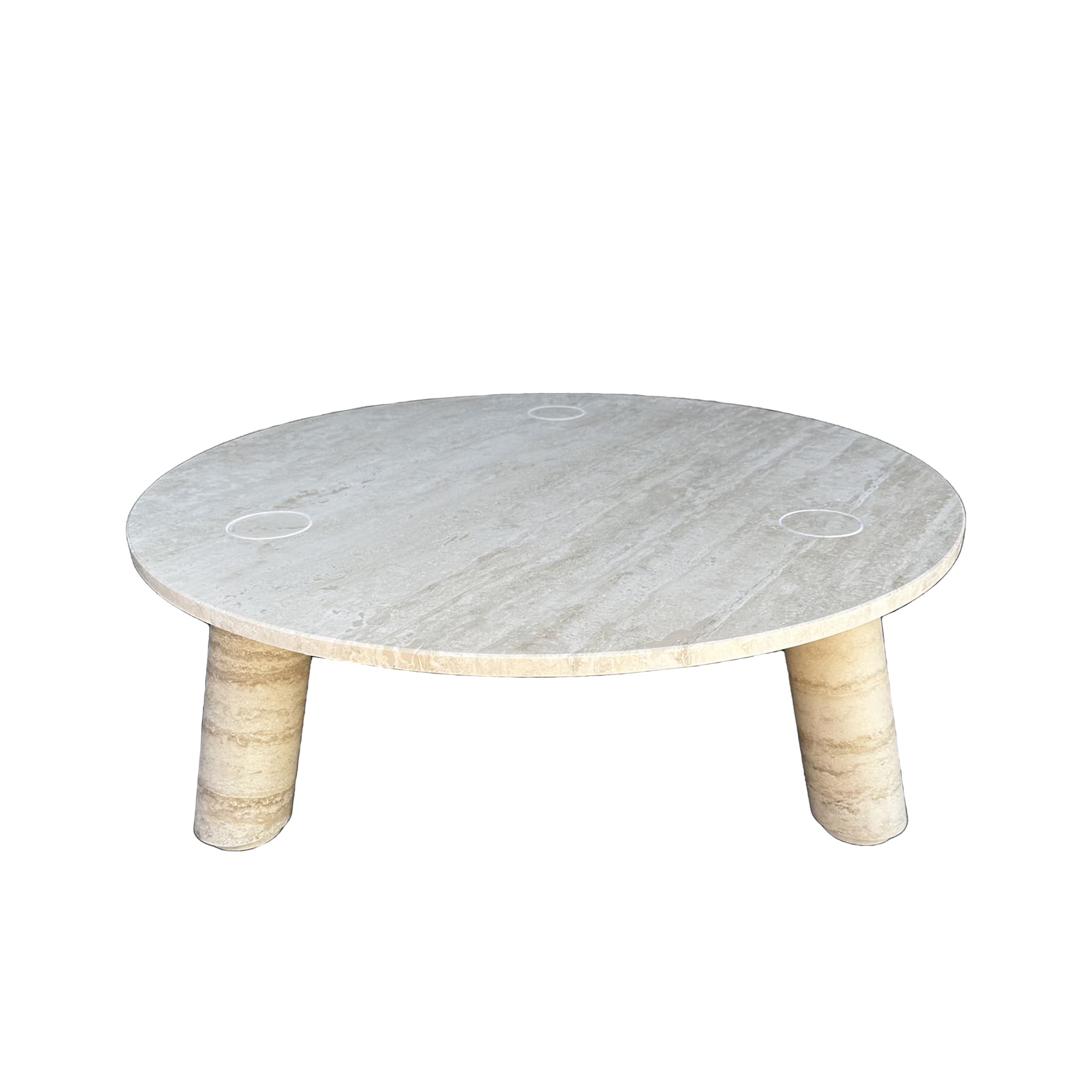 Tavolo basso in marmo Travertino Romano - Vista principale