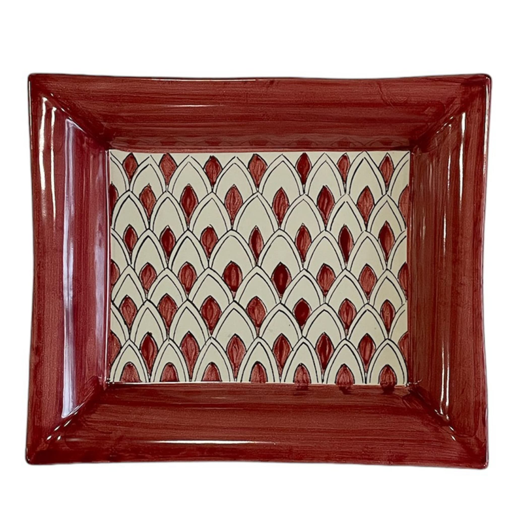Red with Oval Pattern Vide Poche - Main view