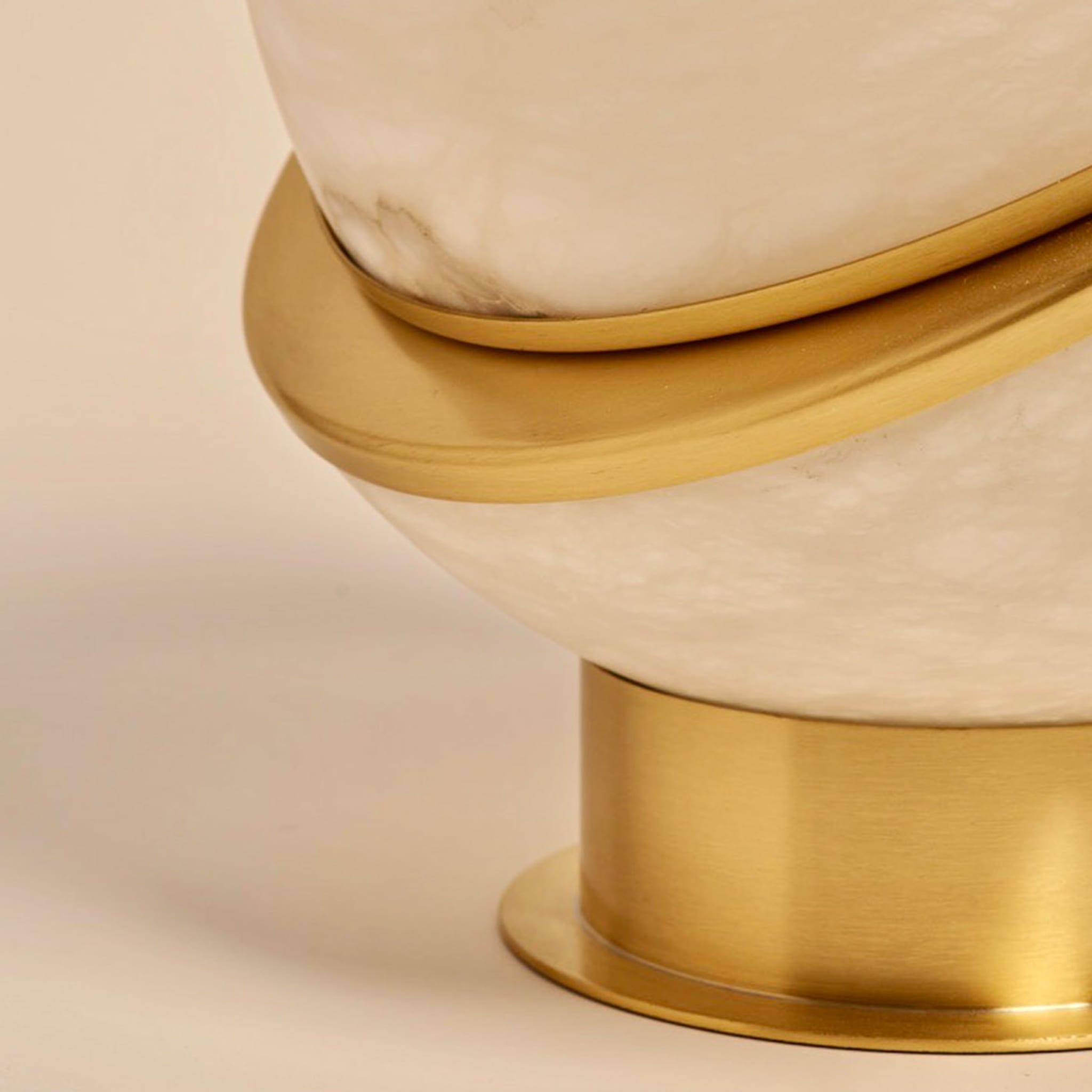 "Offset Globe" Table Lamp in Satin Brass - Alternative view 1
