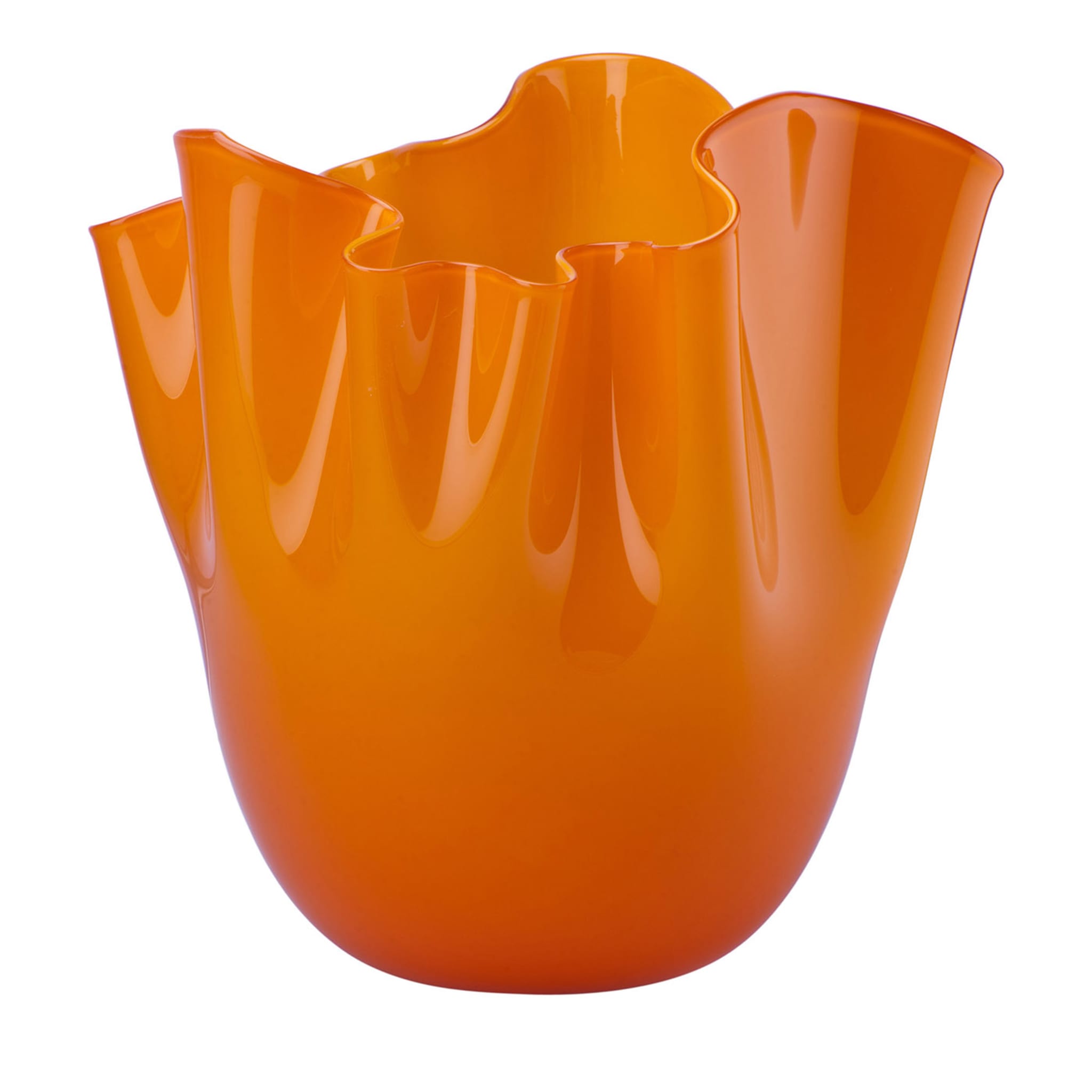 Fazzoletto Orange Vase by Paolo Venini and Fulvio Bianconi - Main view