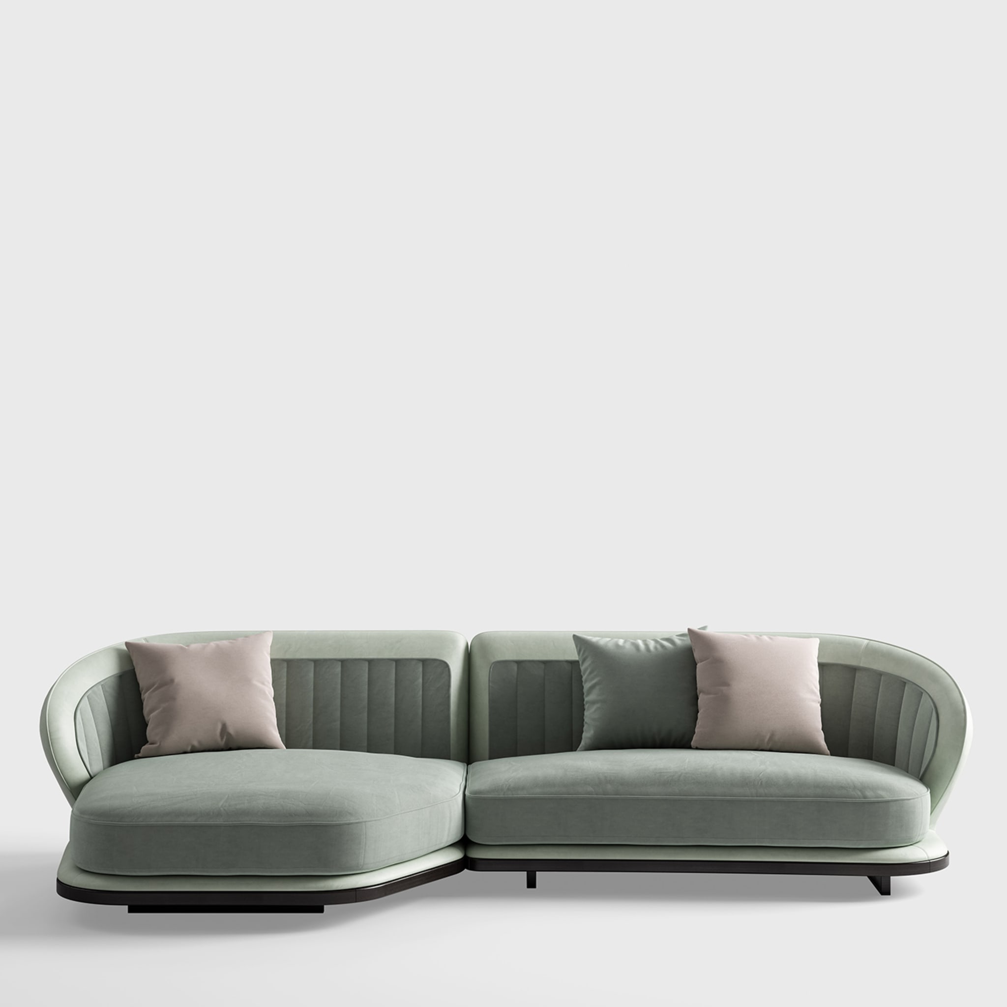 Hellgrünes modulares Sofa - Alternative Ansicht 1
