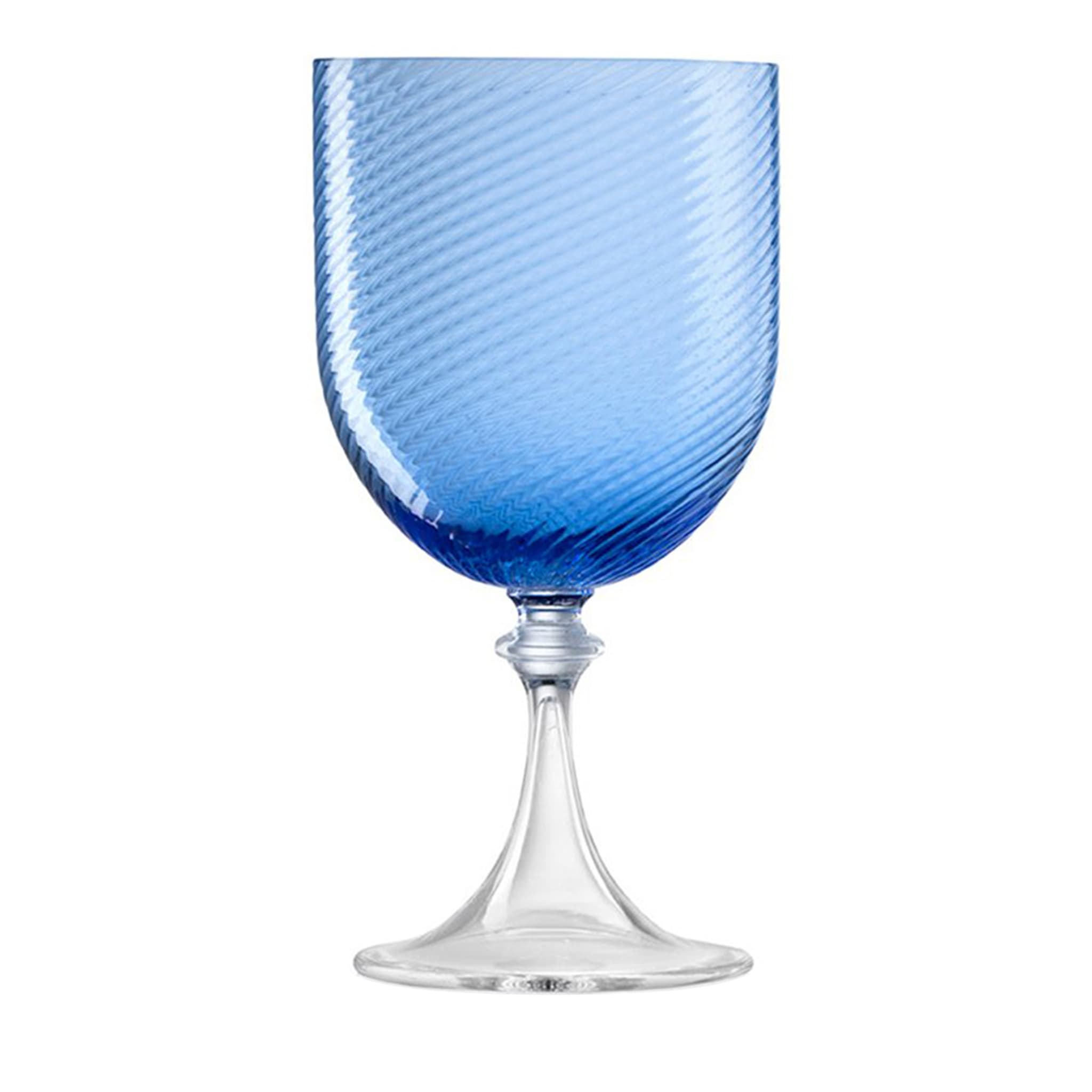 SET OF 6 BLUE MURANO WATER GLASSES - Main view