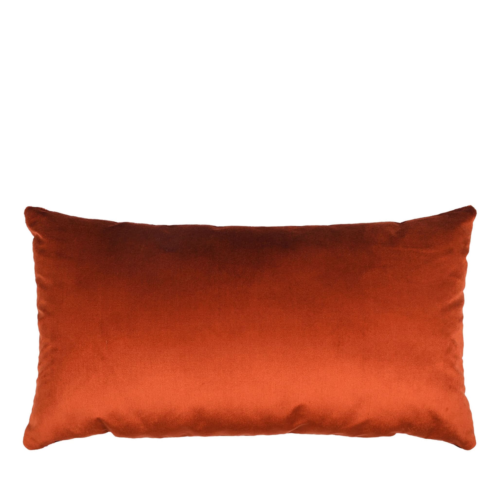 Terracotta Silk Velvet Longue Cushion - Main view