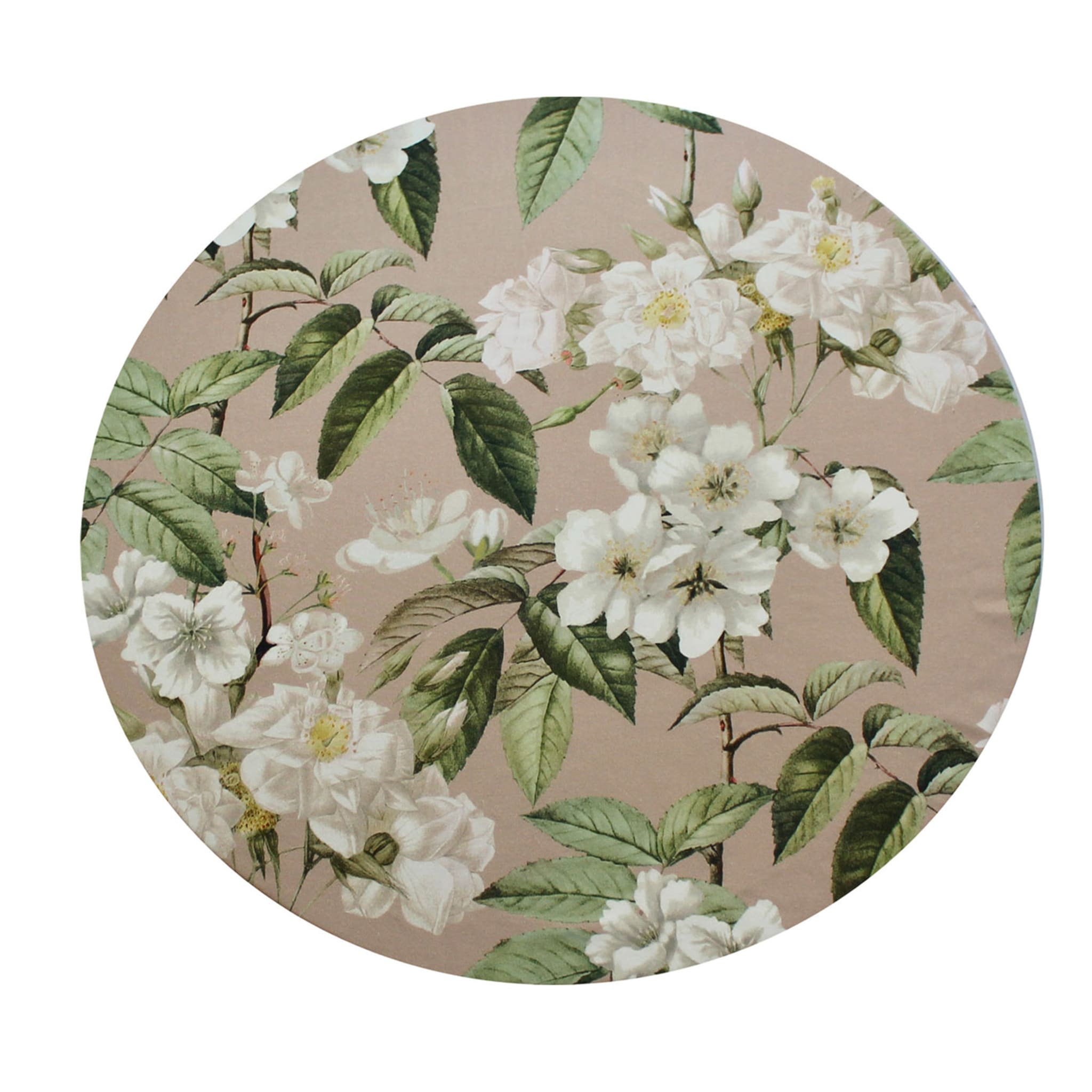 Set de 2 manteles individuales redondos extrapequeños Cuffiette Flores Blancas - Vista principal