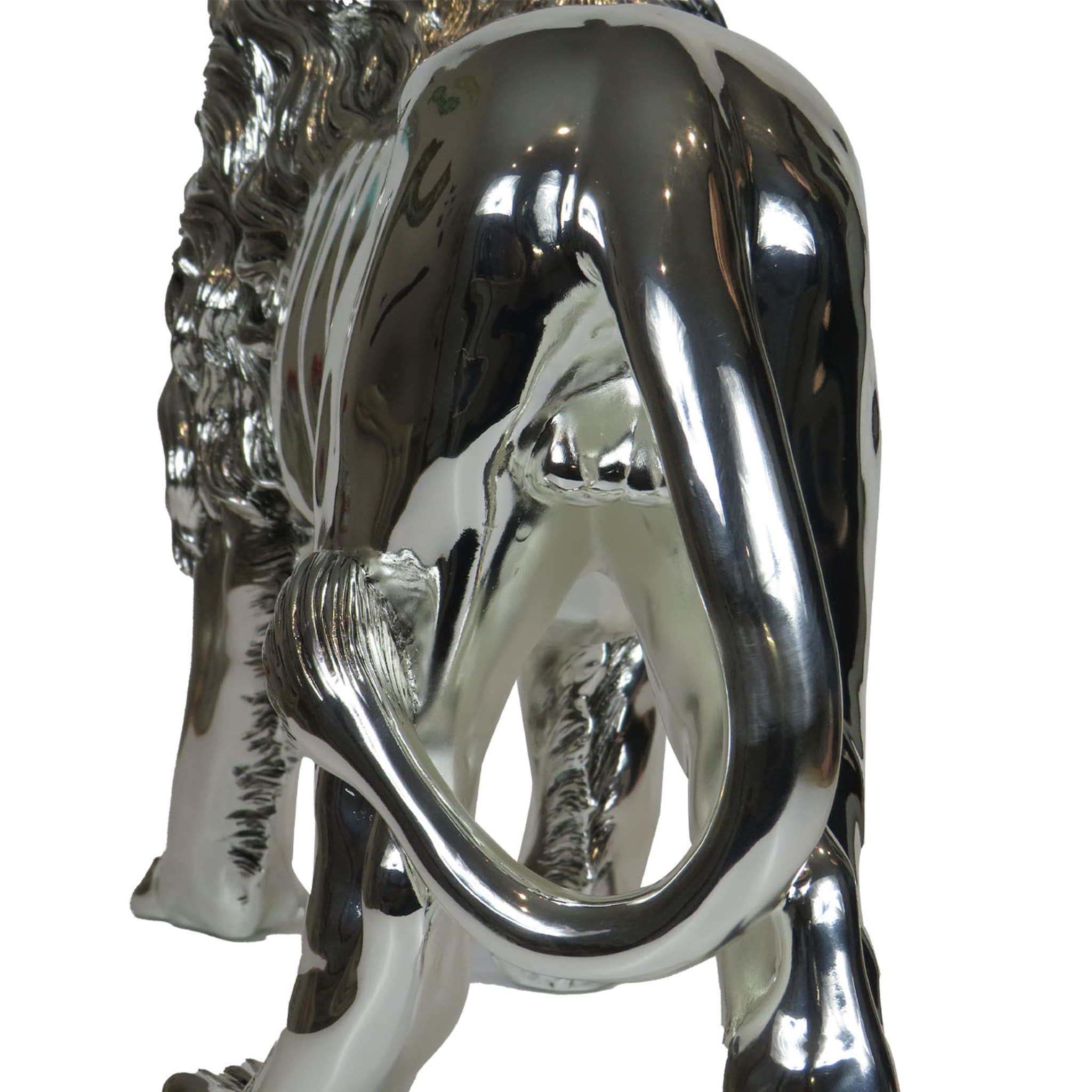 Leone In Piedi Silver Sculpture - Alternative view 4