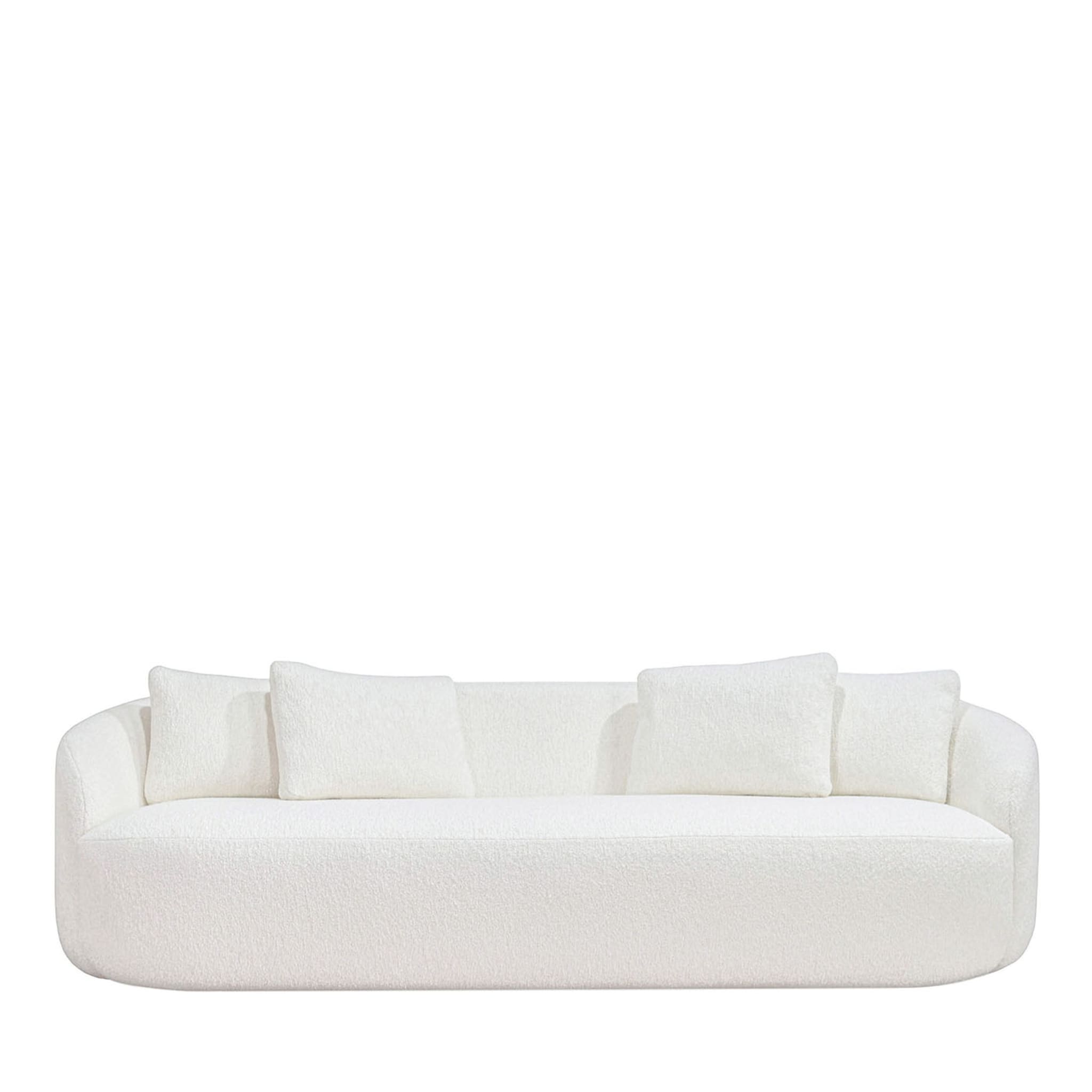Cottonflower' Sofa 240 in White Boucle Fabric - Main view