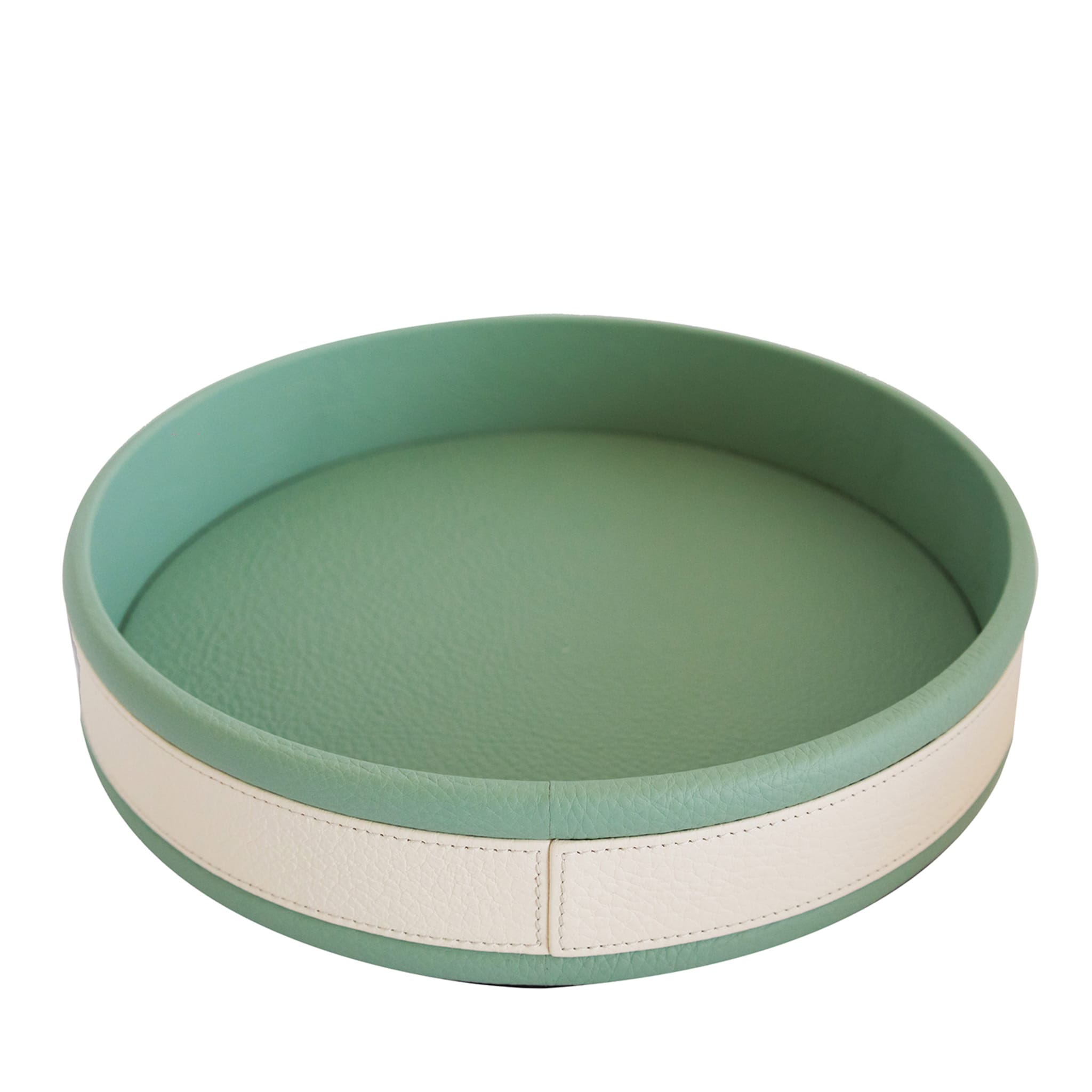 Strips Round Green Tray - Main view