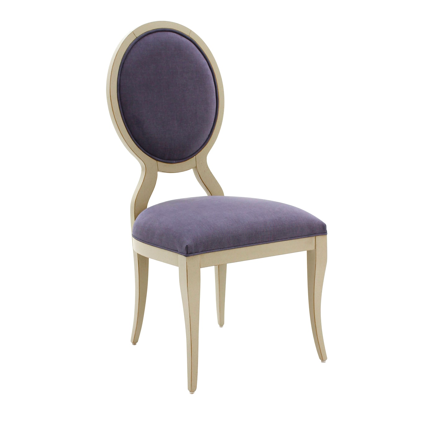 Set of 2 White and Antiqued Blue Chairs - Palmobili