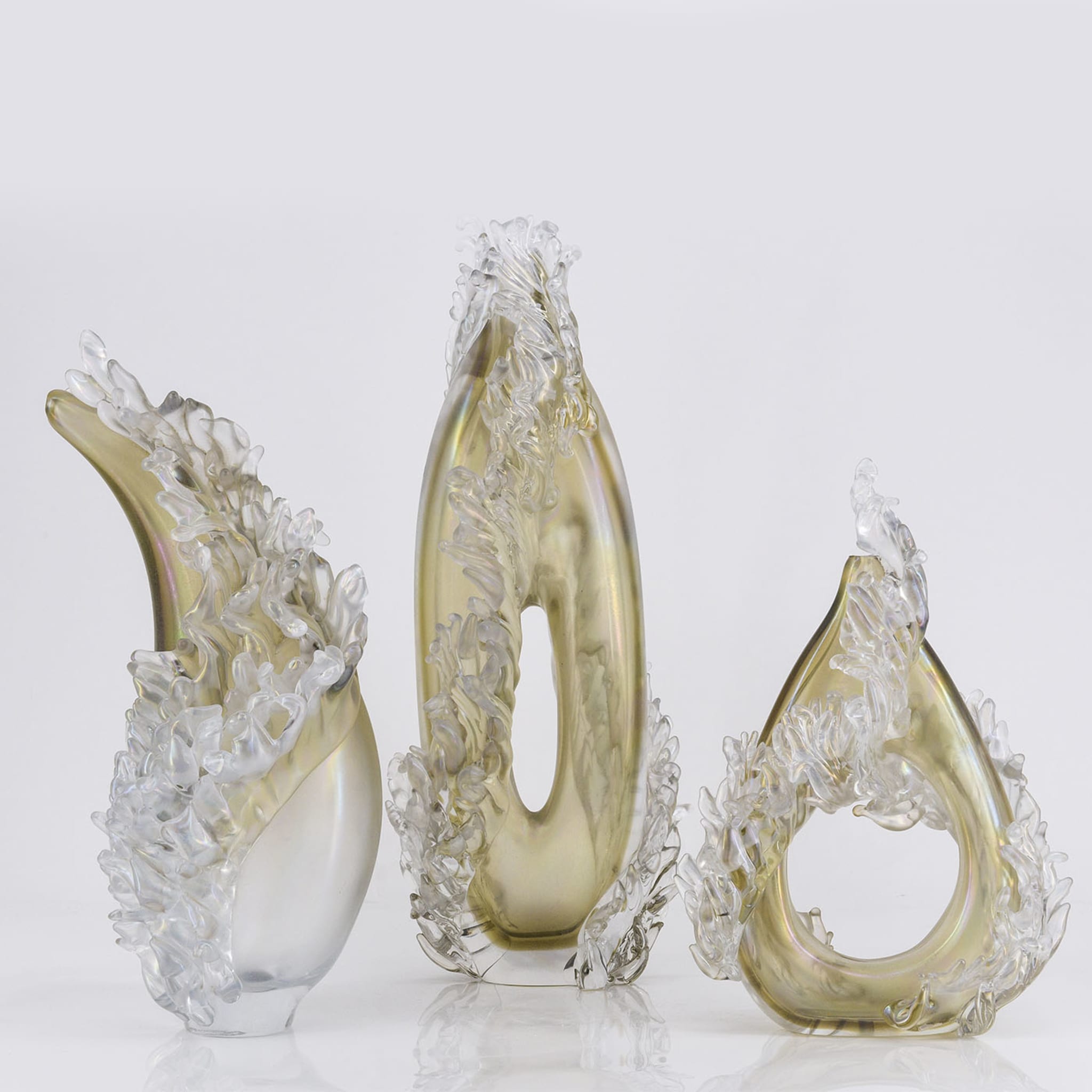 Plume Beige & Transparent Vase #2 - Alternative view 5