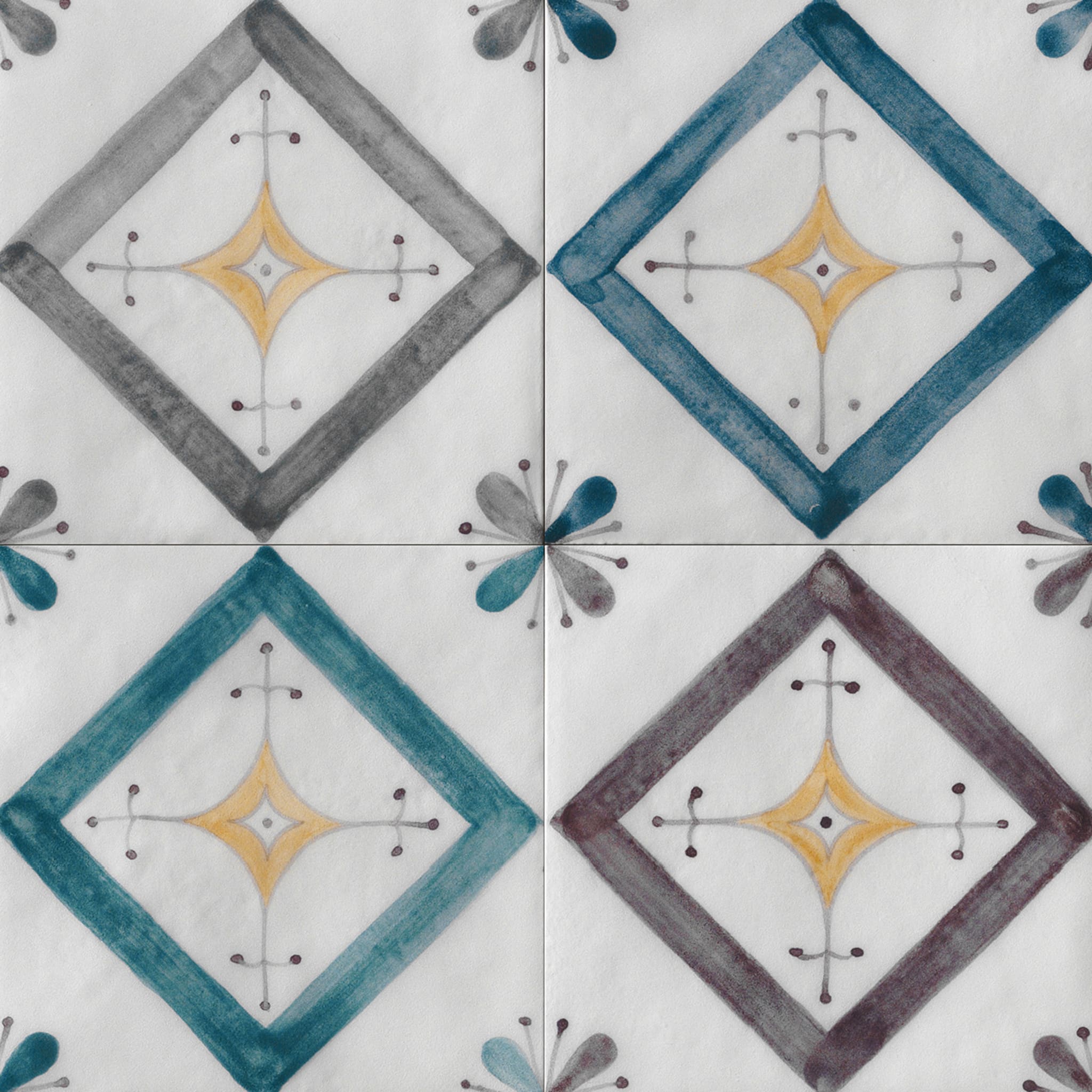 Ot Isuledda Oceano Blue Set of 24 Square Tiles - Alternative view 5