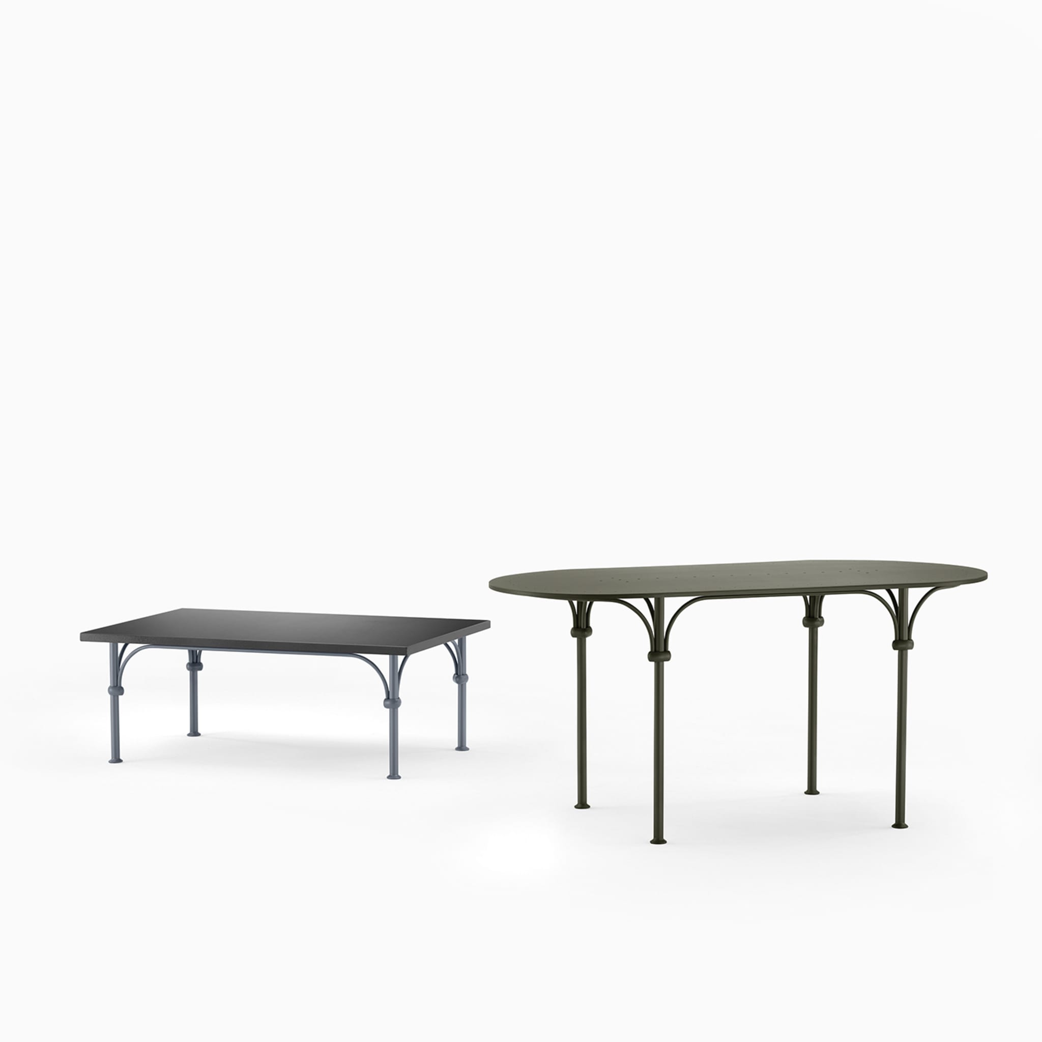 Tavolario Wrought Iron Green Oval Table - Alternative view 2