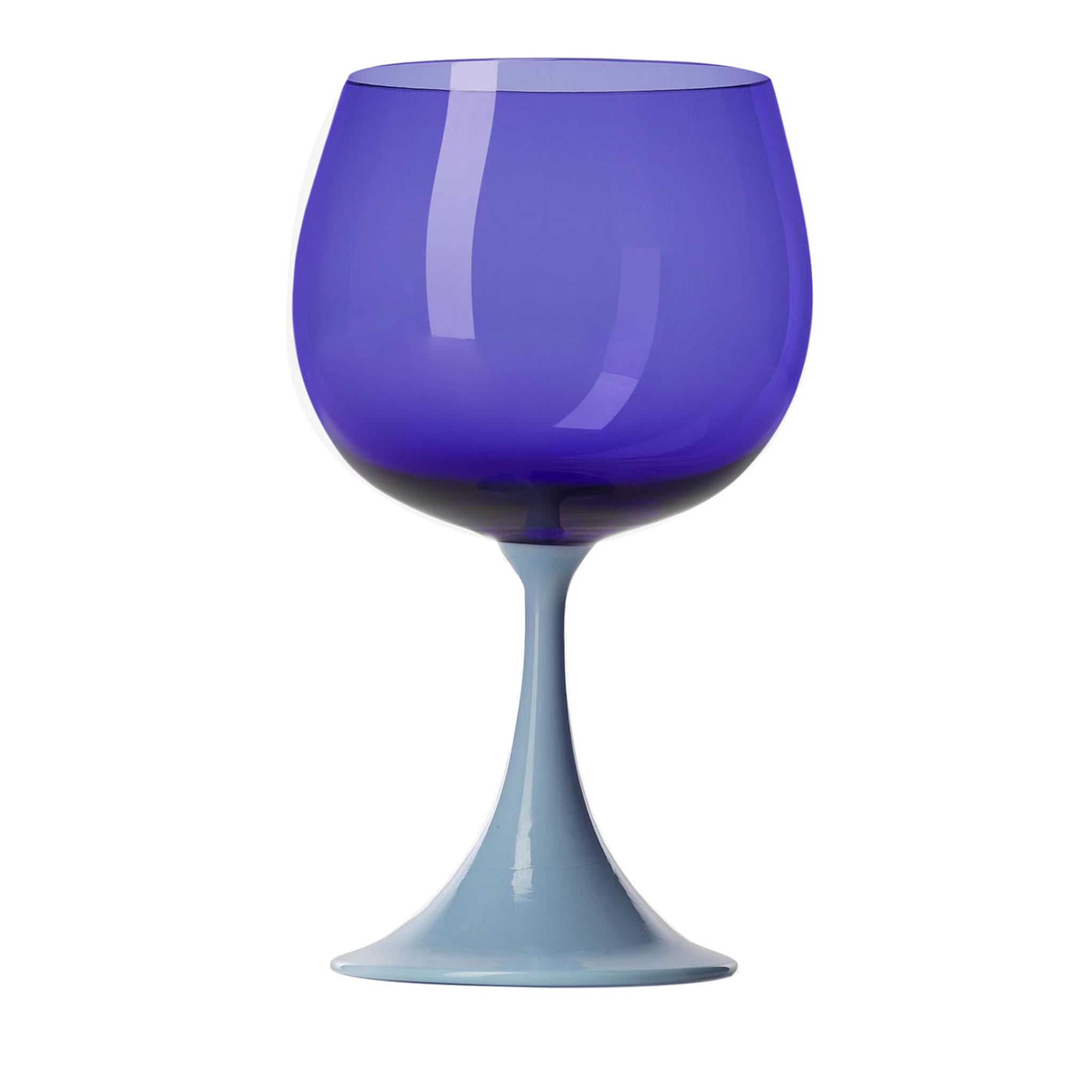 Burlesque Blue & Light-Blue Stem Glass by Stefano Marcato - Main view