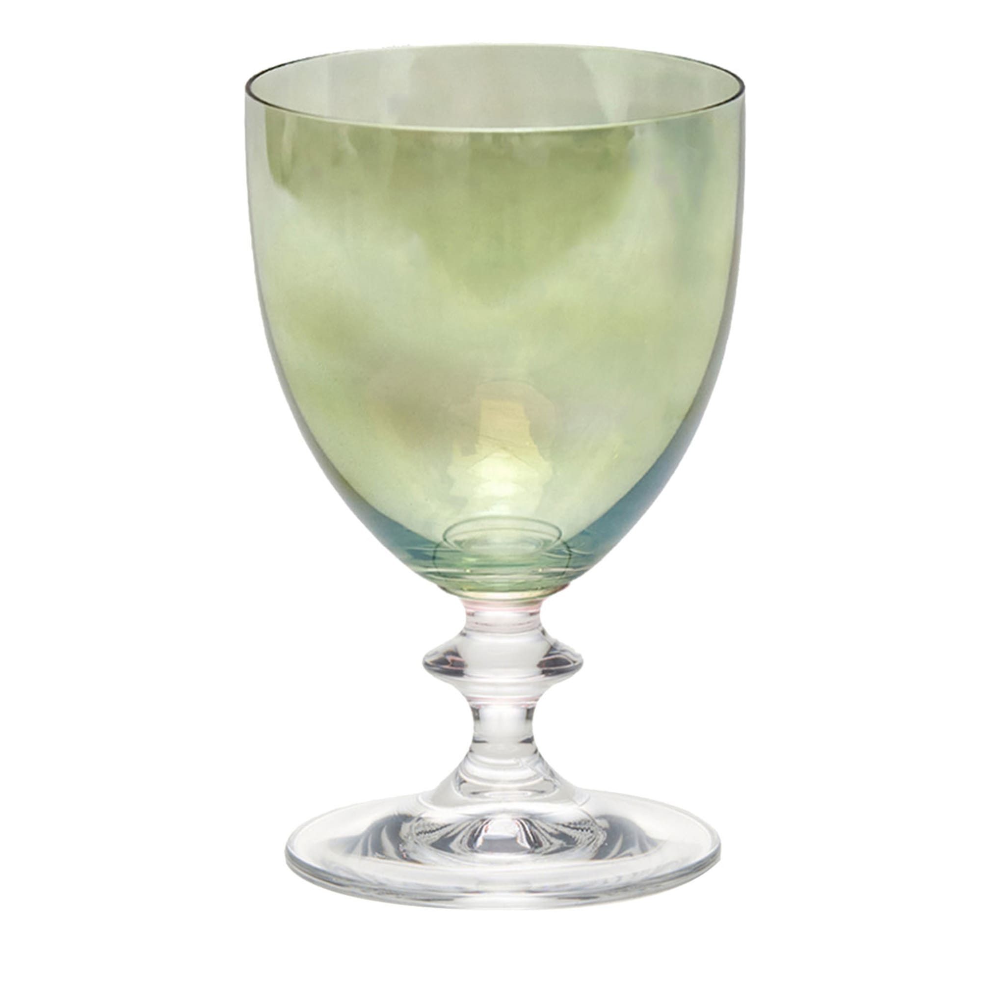 Rosy Set of 2 Green Wine Glasses - Main view