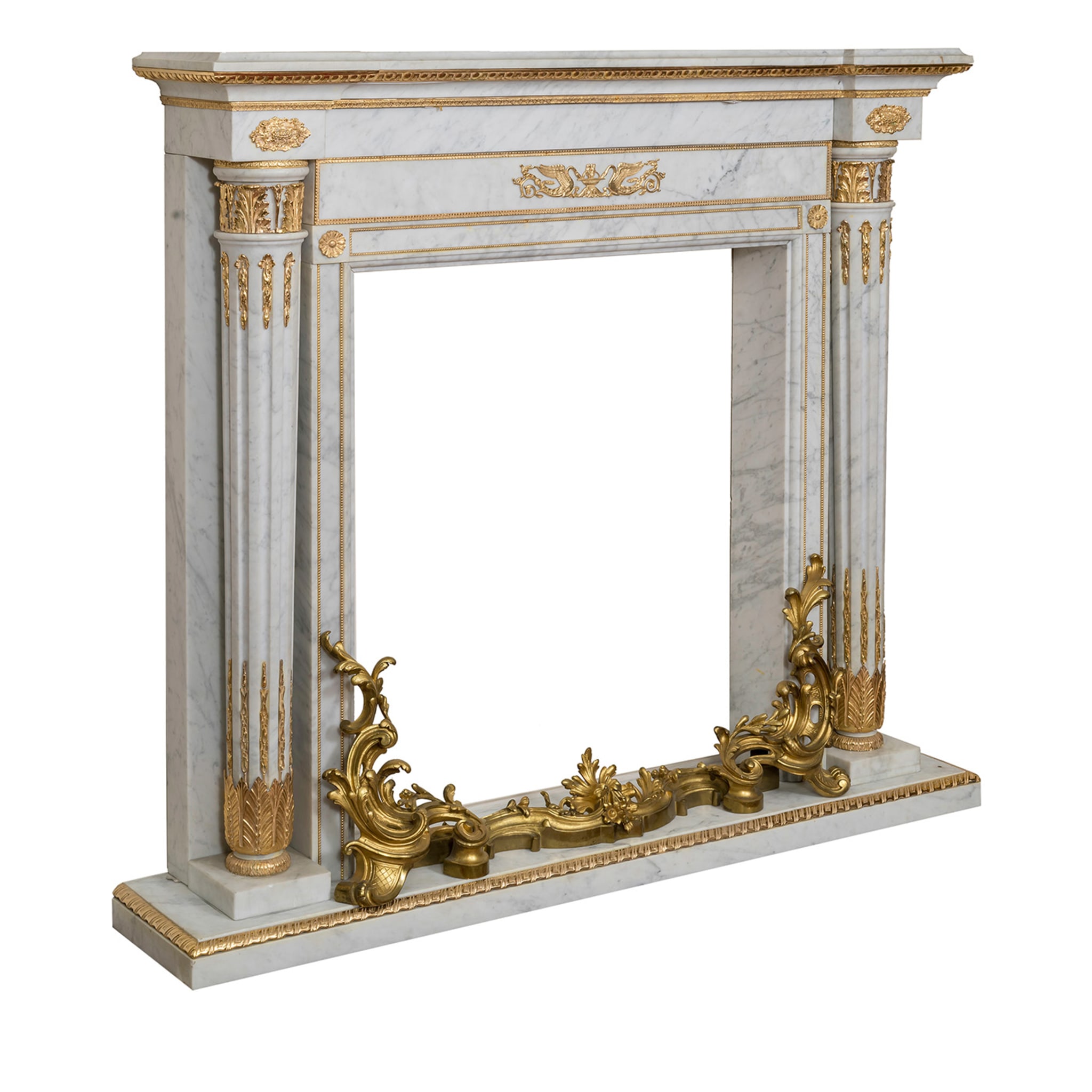 Empire Style Marble Fireplace - Main view