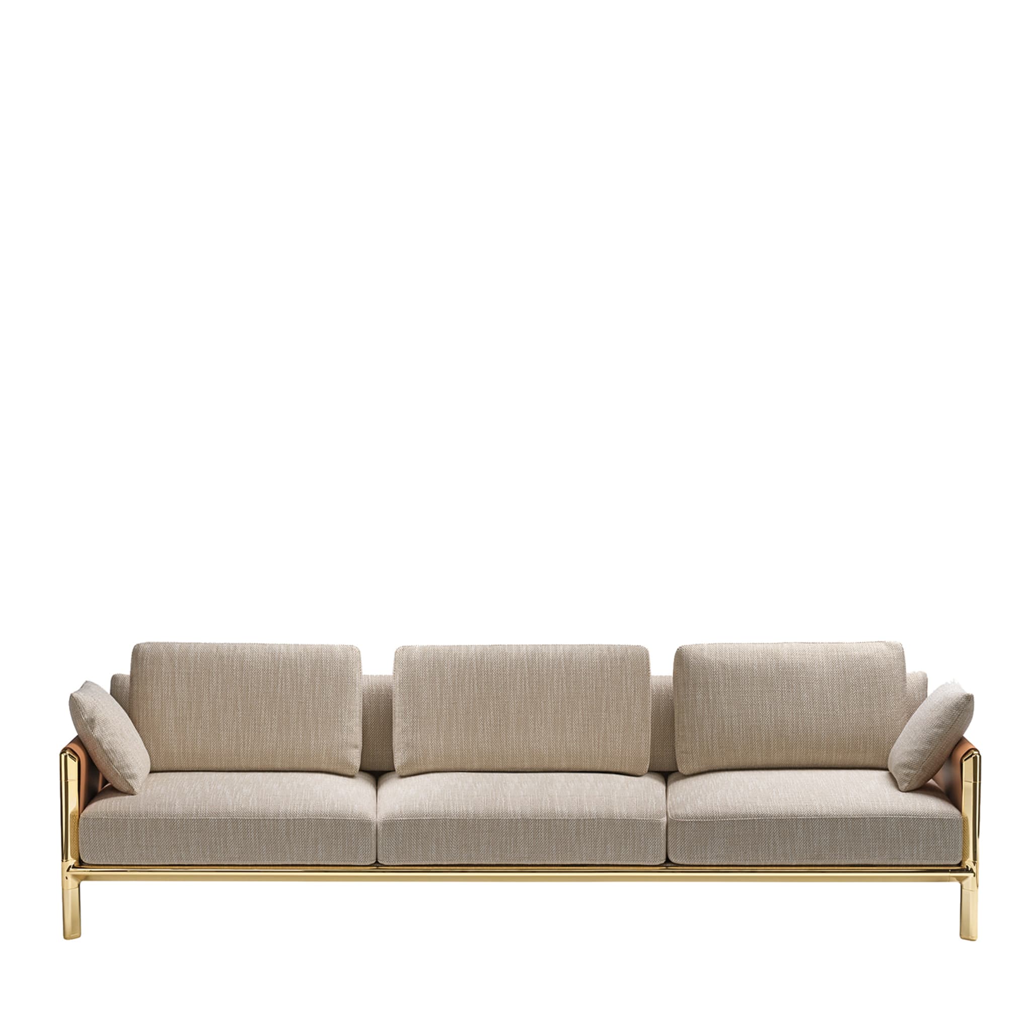 Frame Gold/Gray Sofa by Stefano Giovannoni - Main view