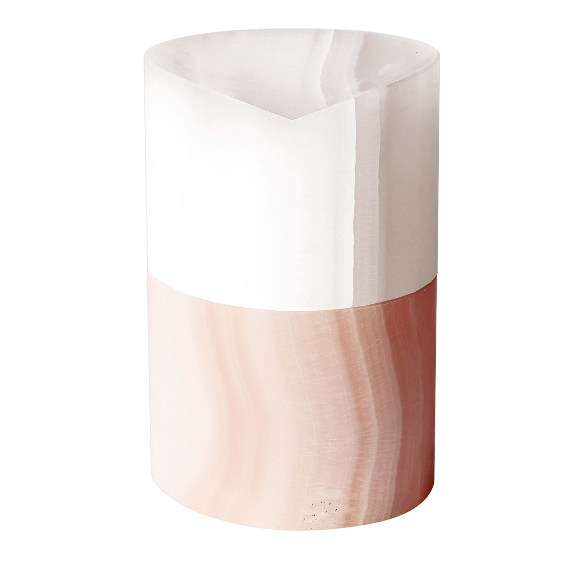 Here and Now White and Pink Onyx Vase #3 - Main view