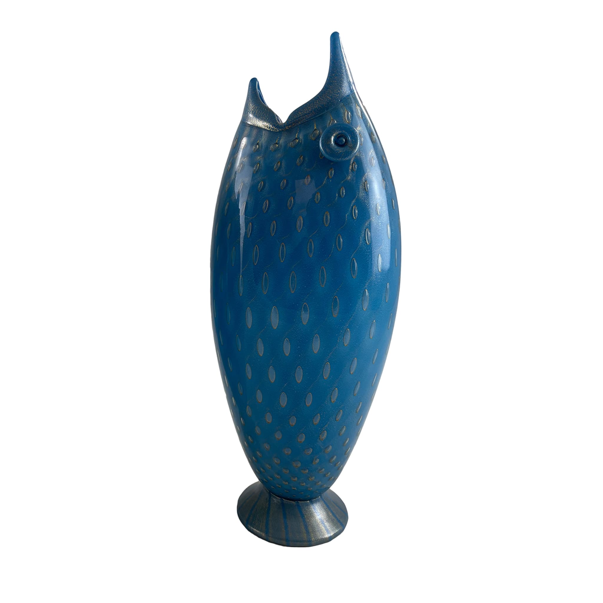 Pesce Zoomorphic Blue Glass Vase - Main view