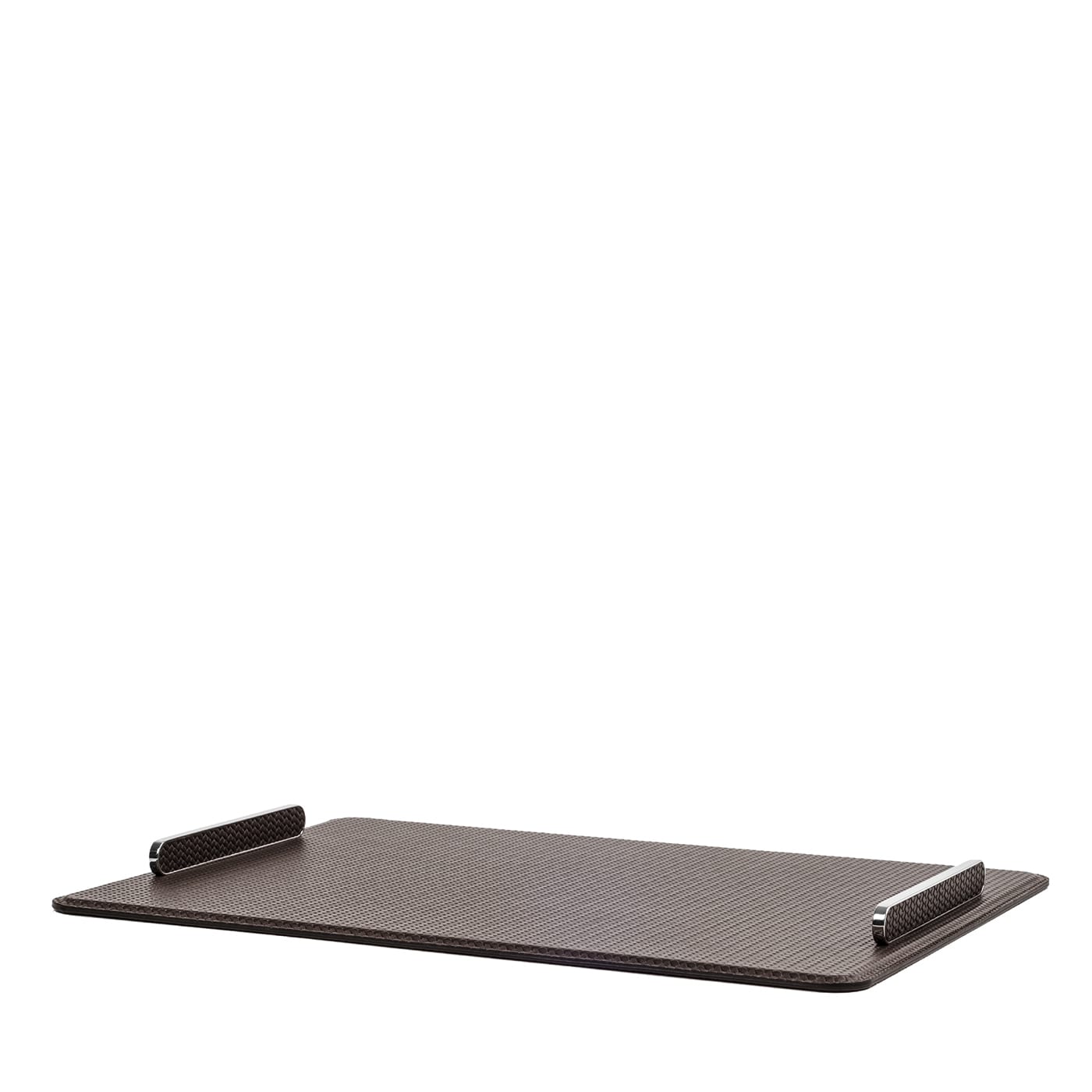 Este Large Rectangular Brown Leather Tray [free shipping] Pinetti - Artemest