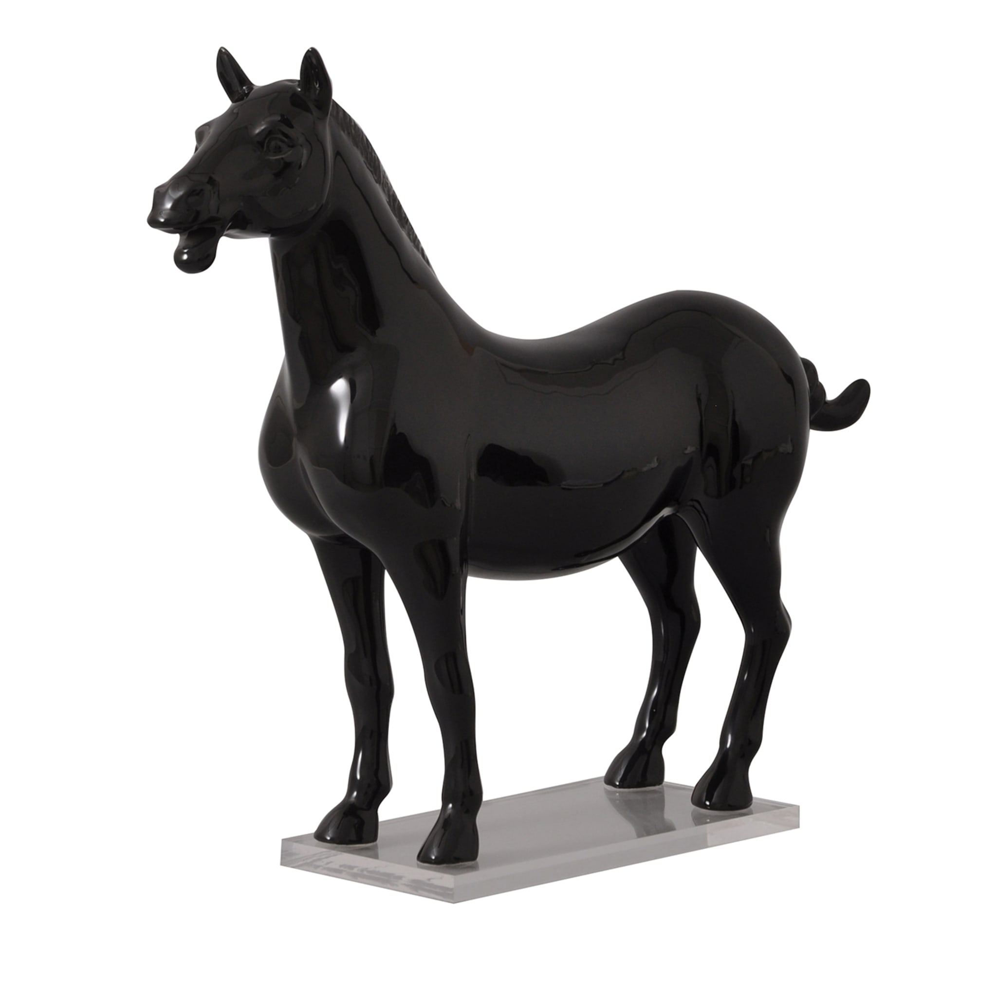 Statuetta del cavallo nero Nelson - Vista principale