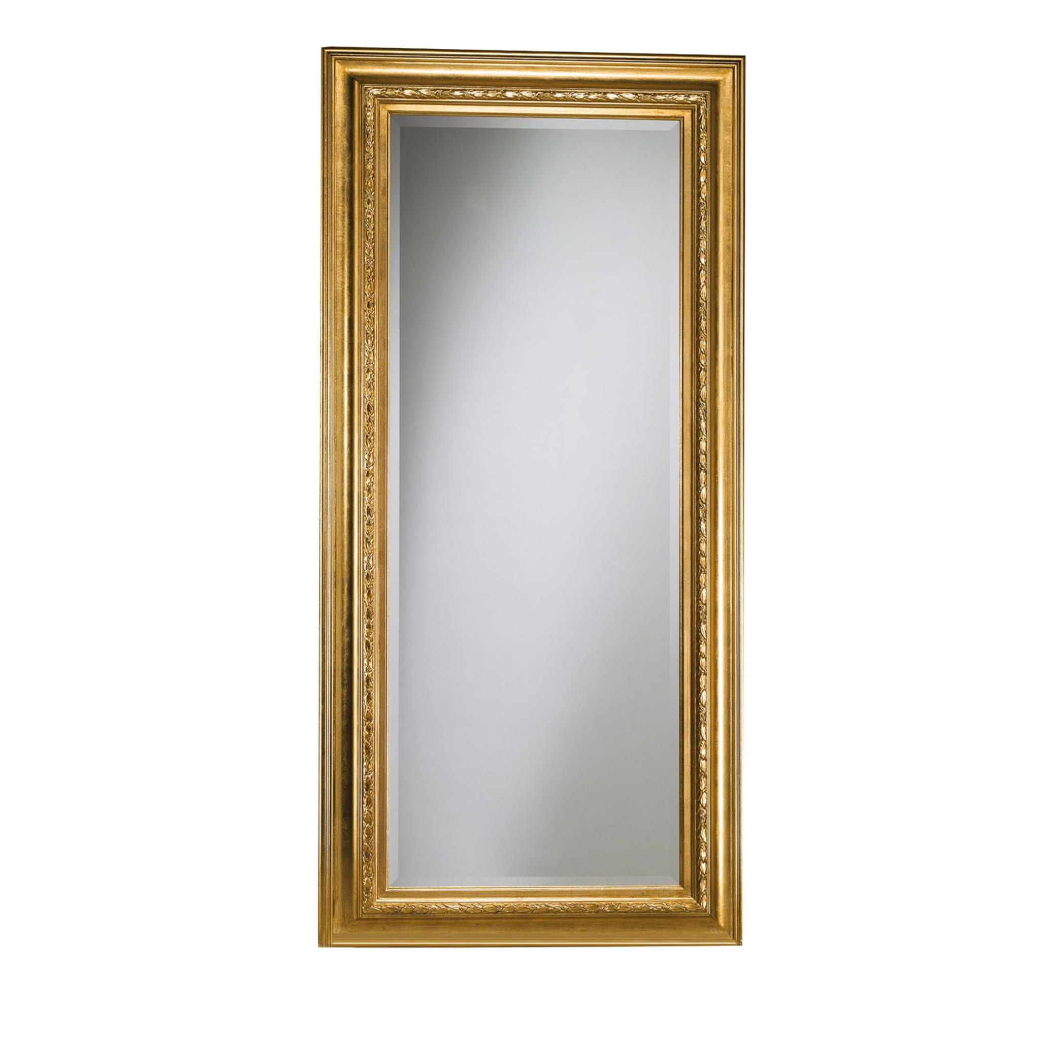 Specchio da parete rettangolare Charles in foglia d'oro antico - Vista principale