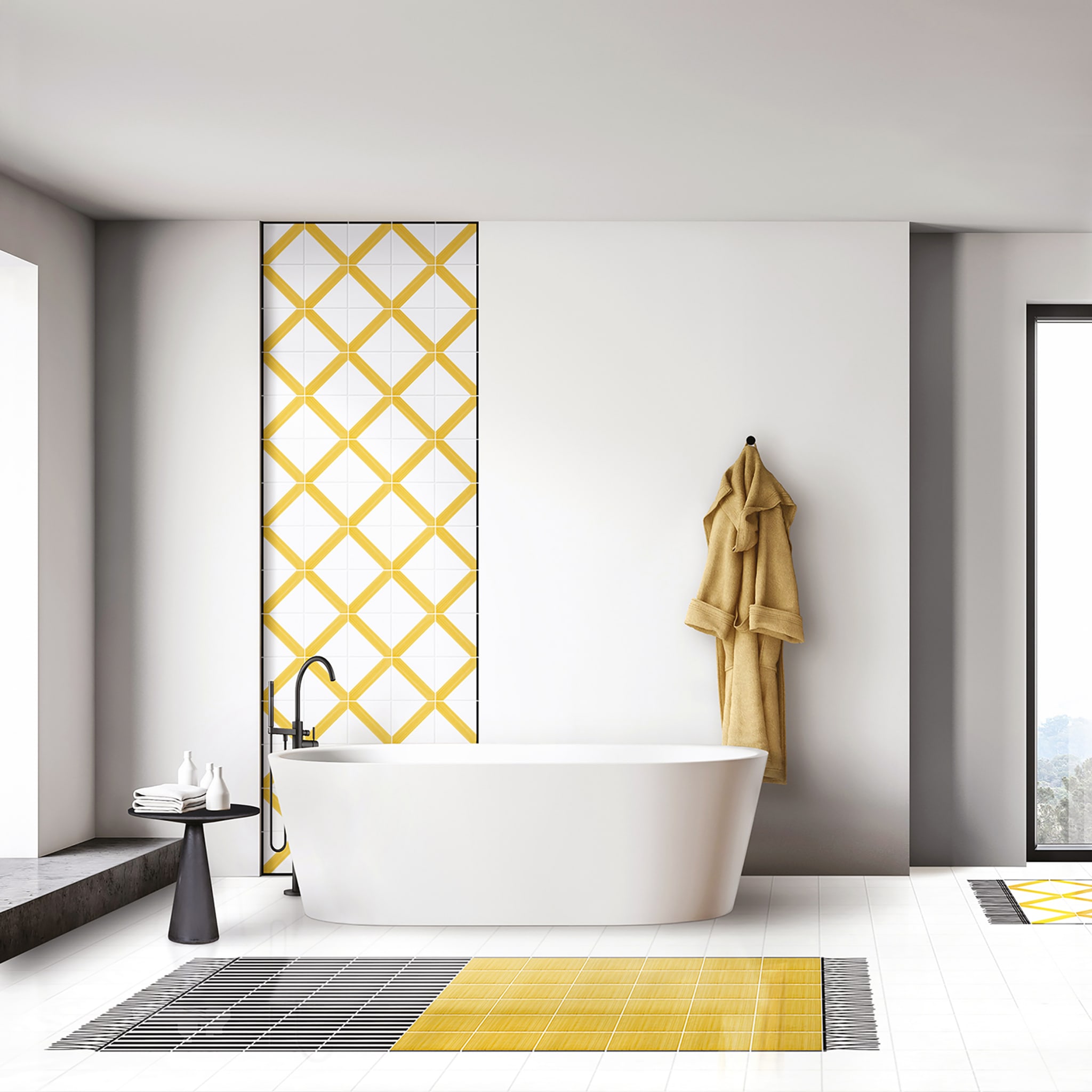 Carpet Total Yellow Ceramic Composition by Giuliano Andrea dell’Uva 160 x 120 - Alternative view 1