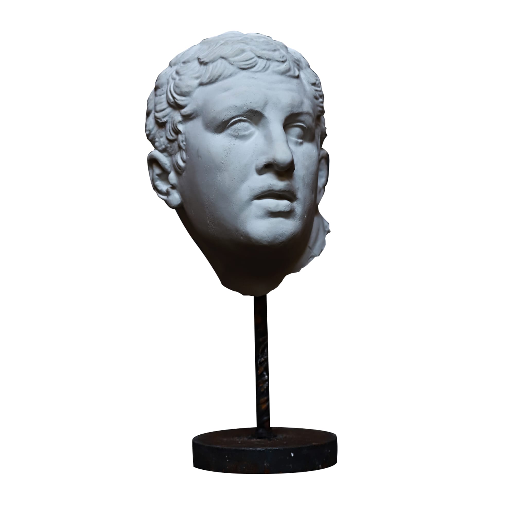 Busto di Gladiatore Borghese su piedistallo - Vista principale
