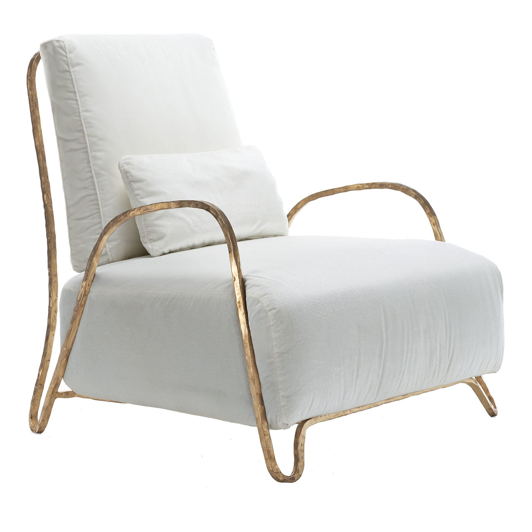 Moonlight White and Gold High Armchair - Main view