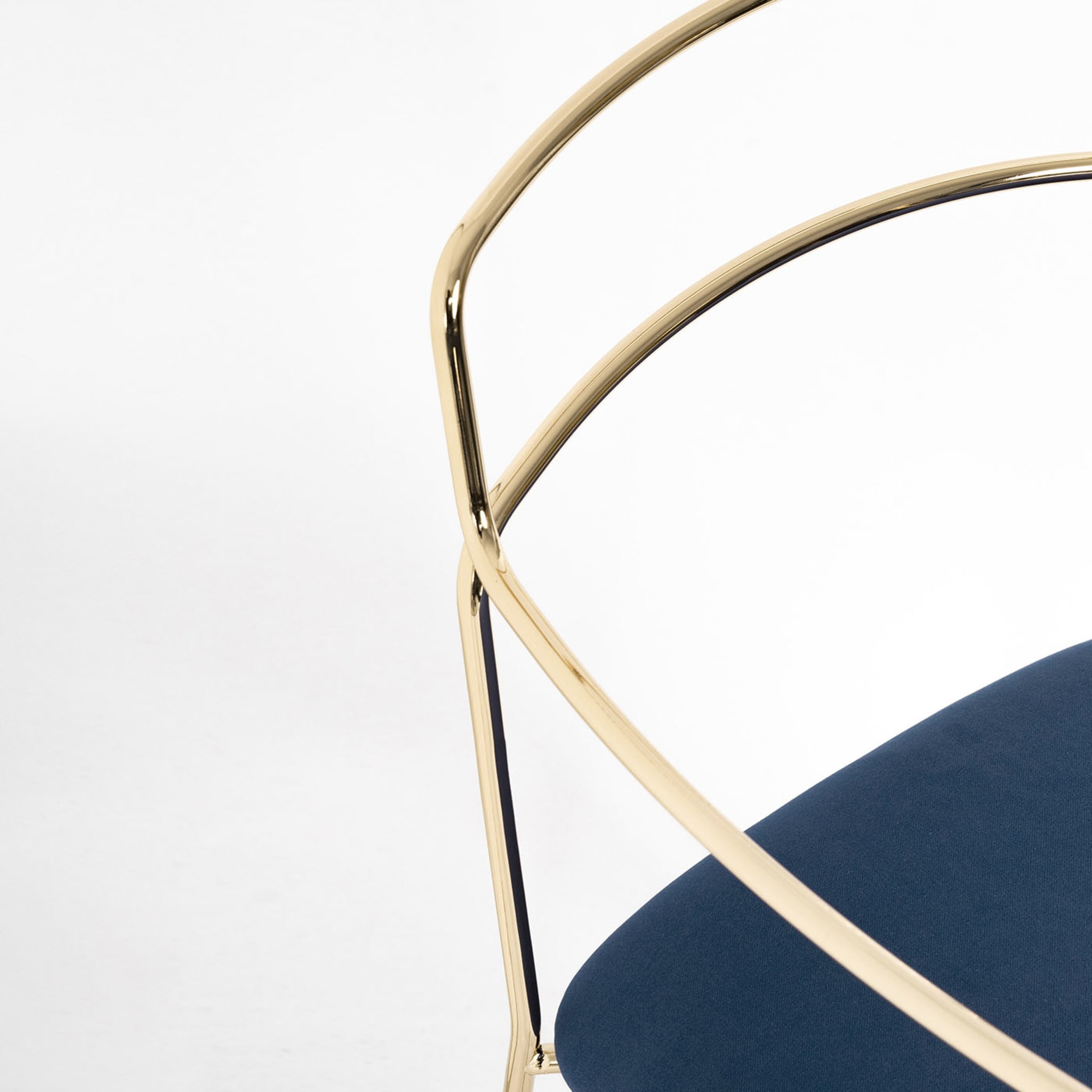 Seidecimi Gold Chair With Armrests - Alternative view 1