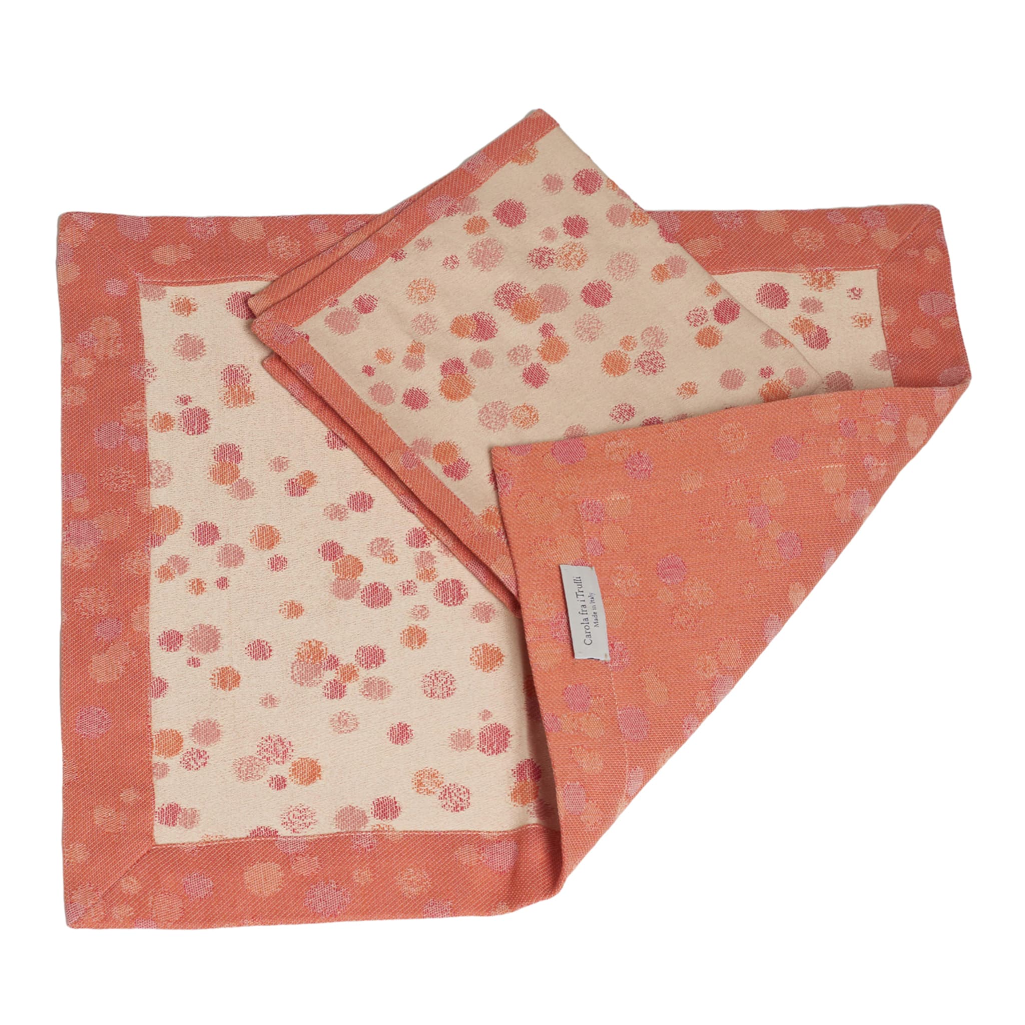 Set of 2 Rose and Coral Placemats With Napkins - Main view