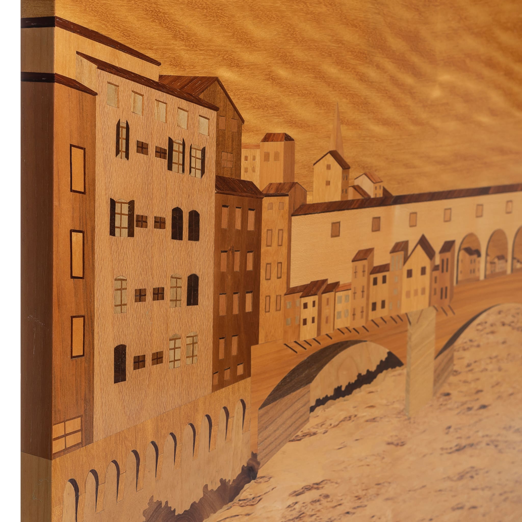 Ponte Vecchio Firenze Marquetry Panel - Alternative view 2