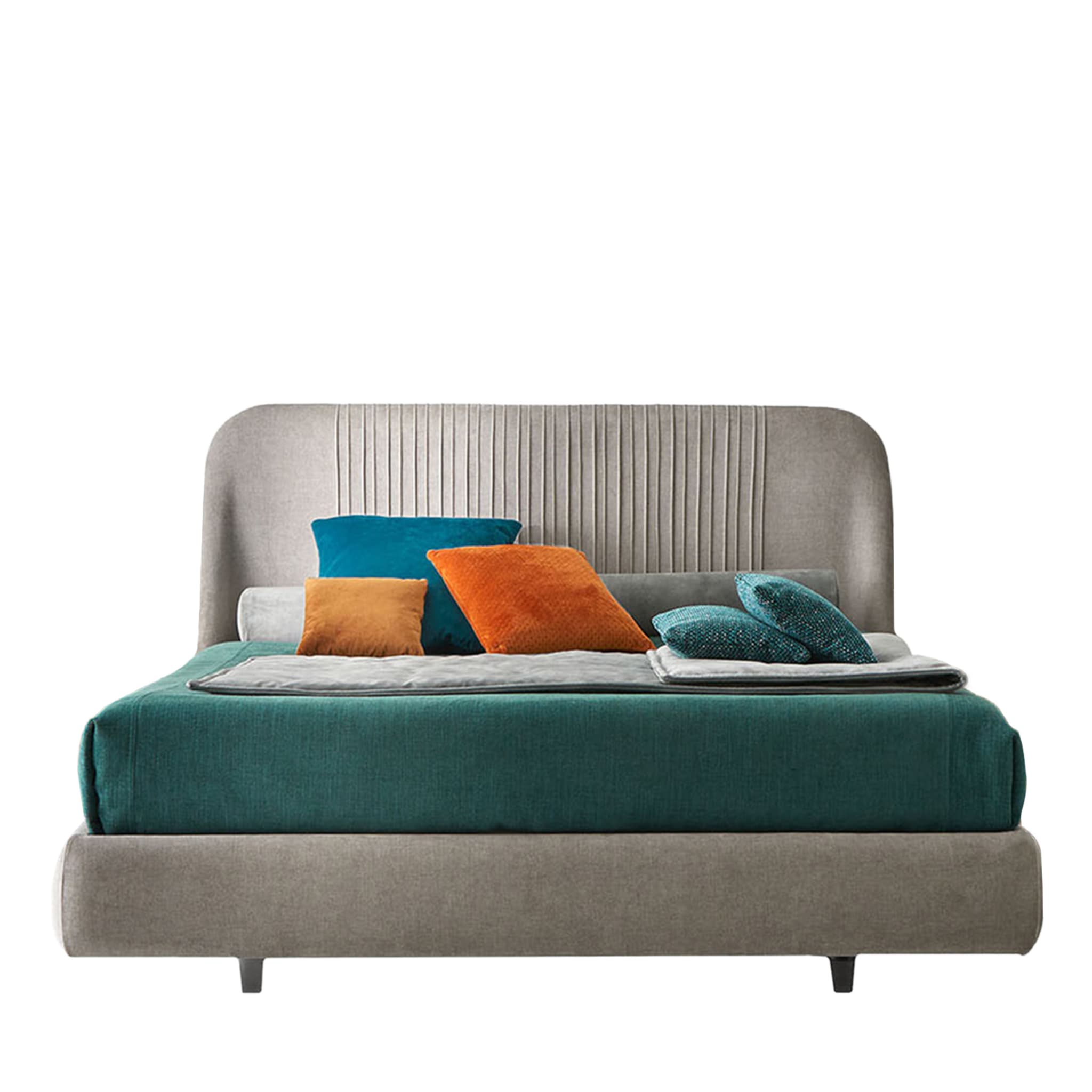 Alba Fluttuante Bed With Deluxe Velvet Upholstery - Main view