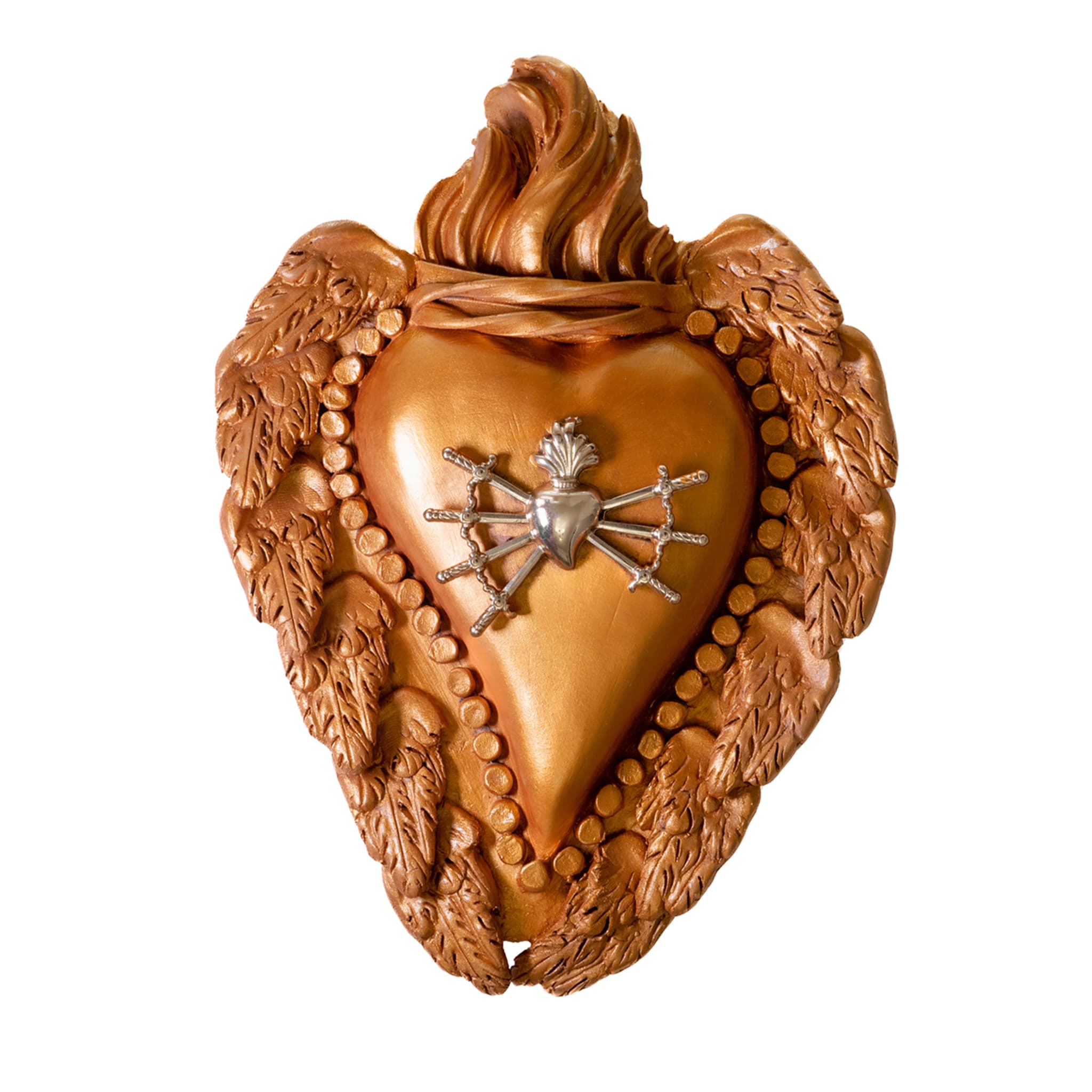 Golden Swords Ceramic Heart - Main view