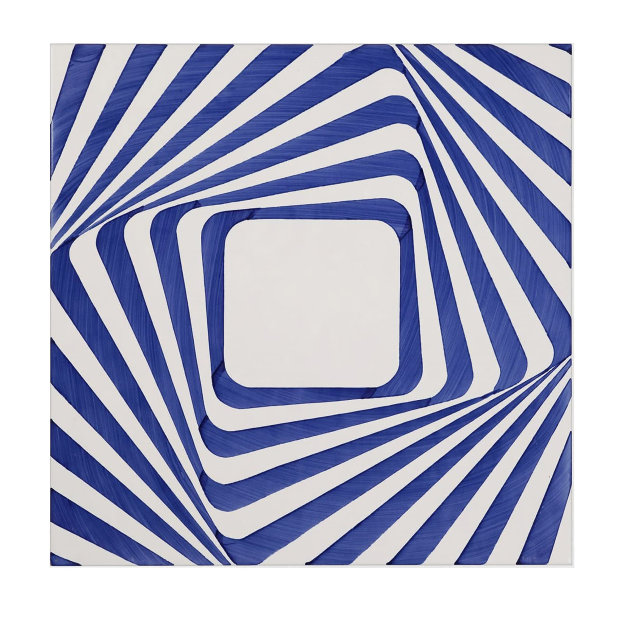 Geobard Riquadri Set of 4 Blue & White Tiles #1 - Main view