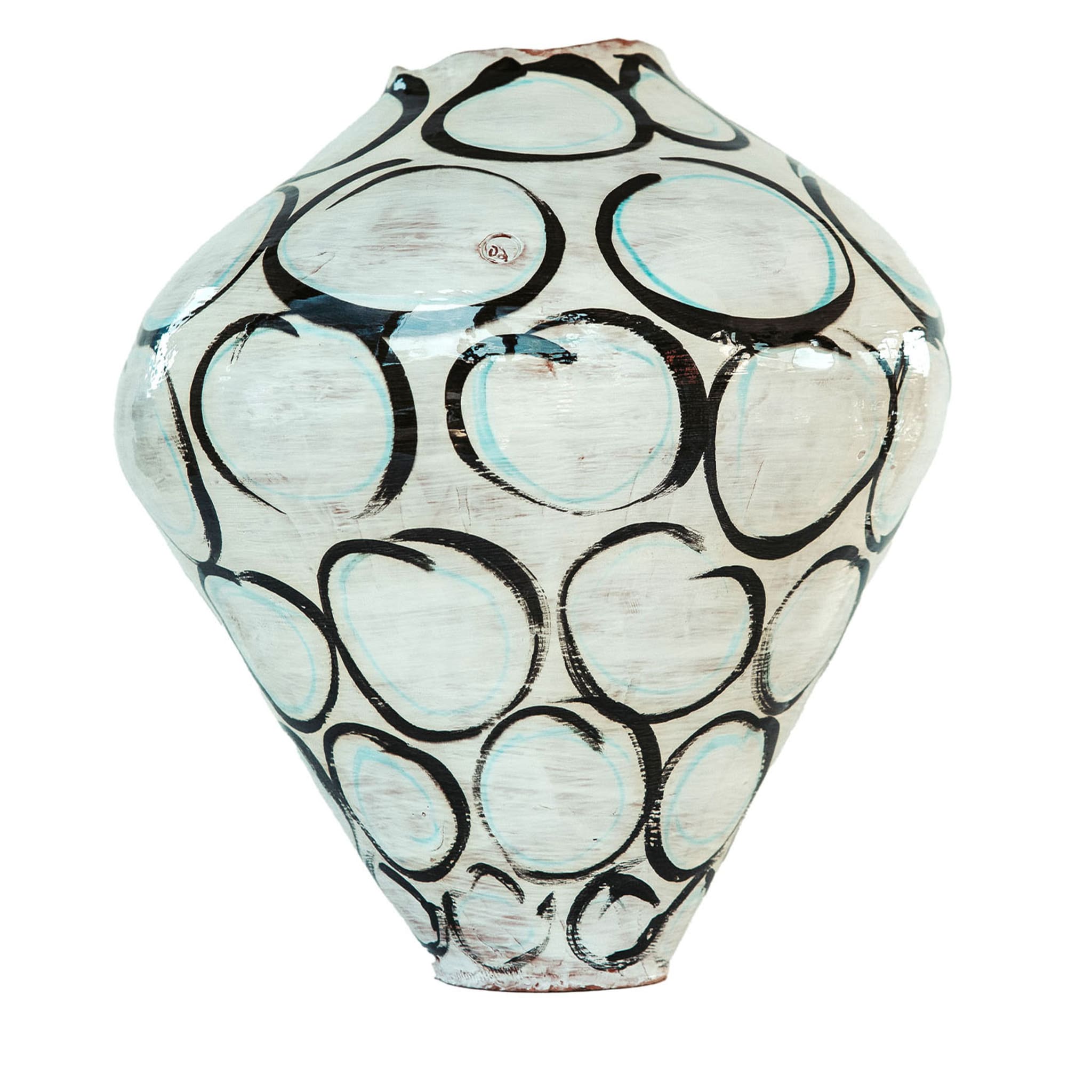 Mangan Vase &amp; Kupfer Grüne Kreise - Hauptansicht