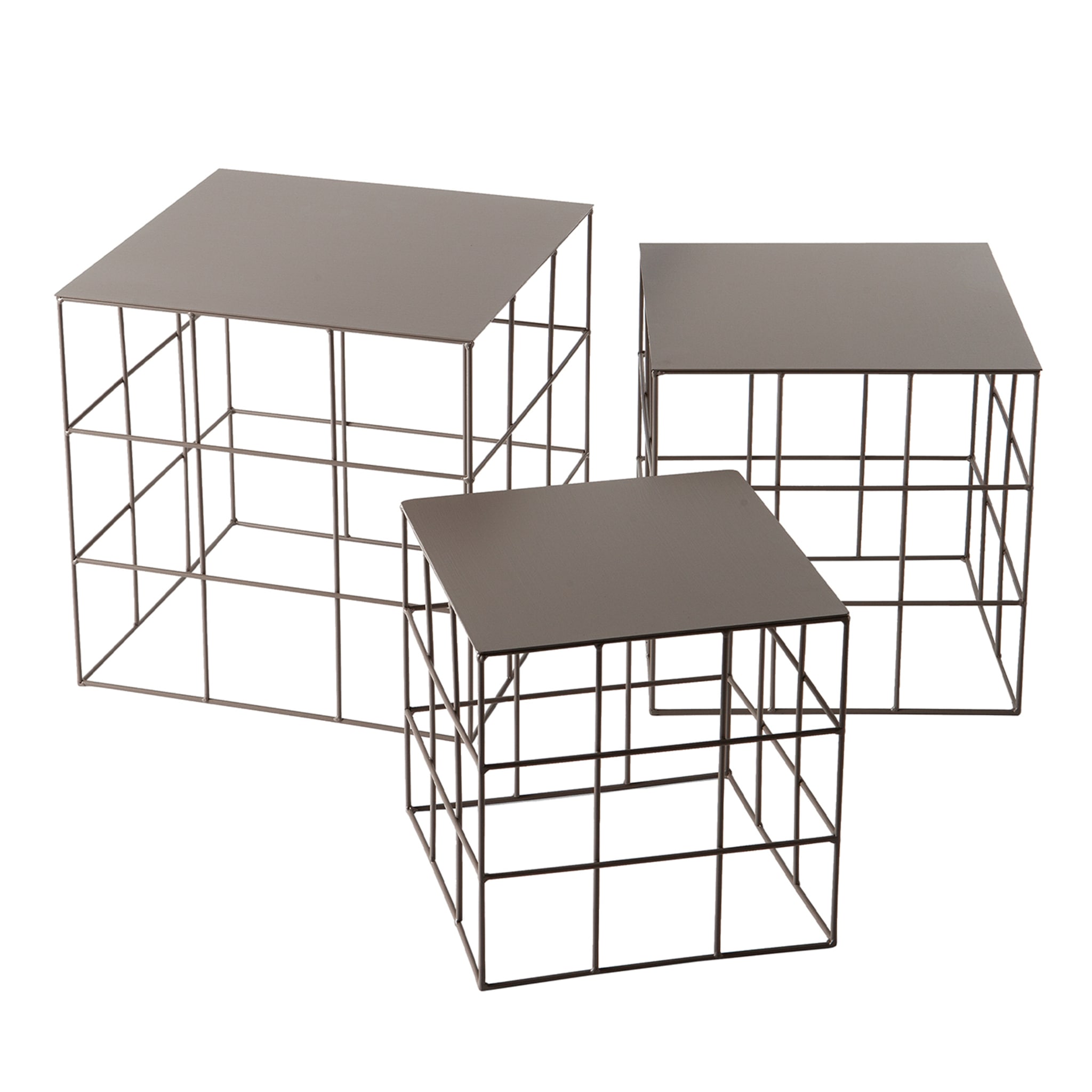 Reton Set of 3 Taupe Side Tables - Main view