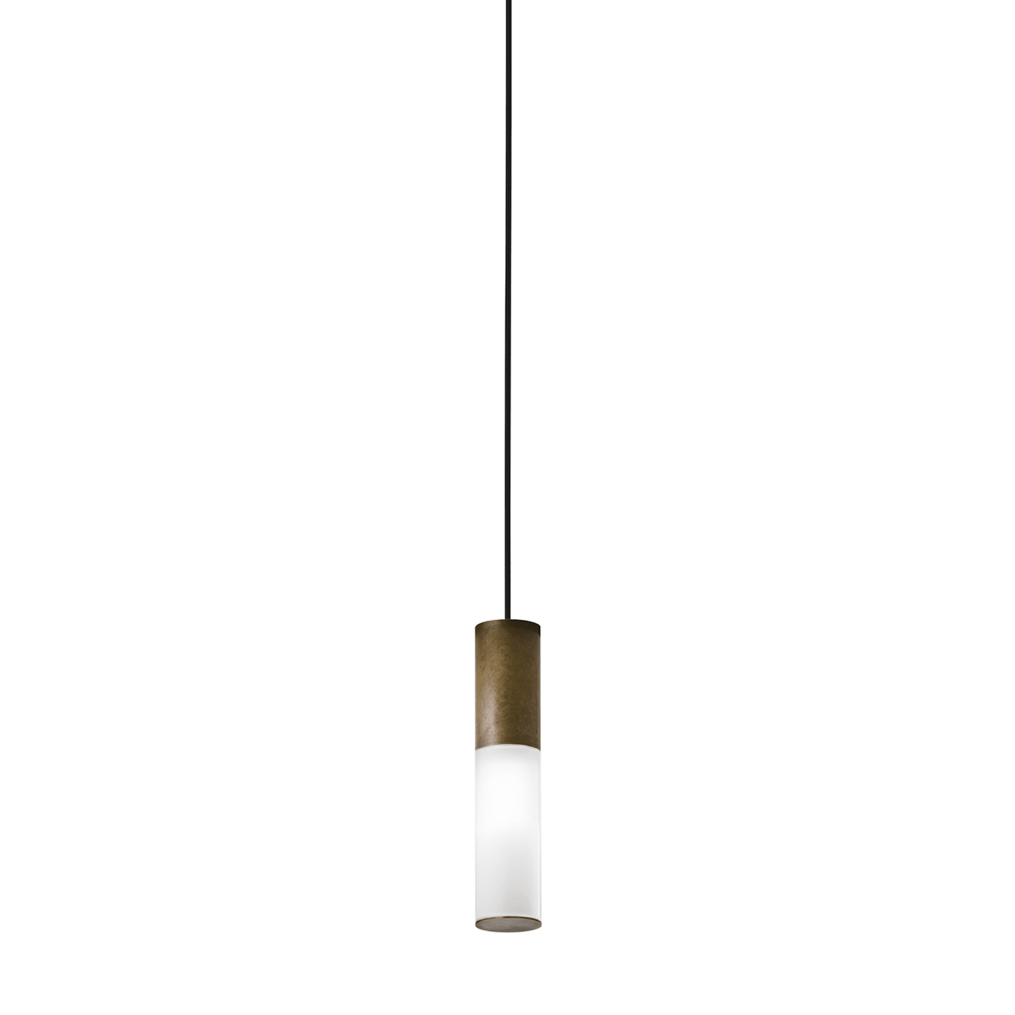 Etoile Brass & White Glass Pendant Lamp - Main view