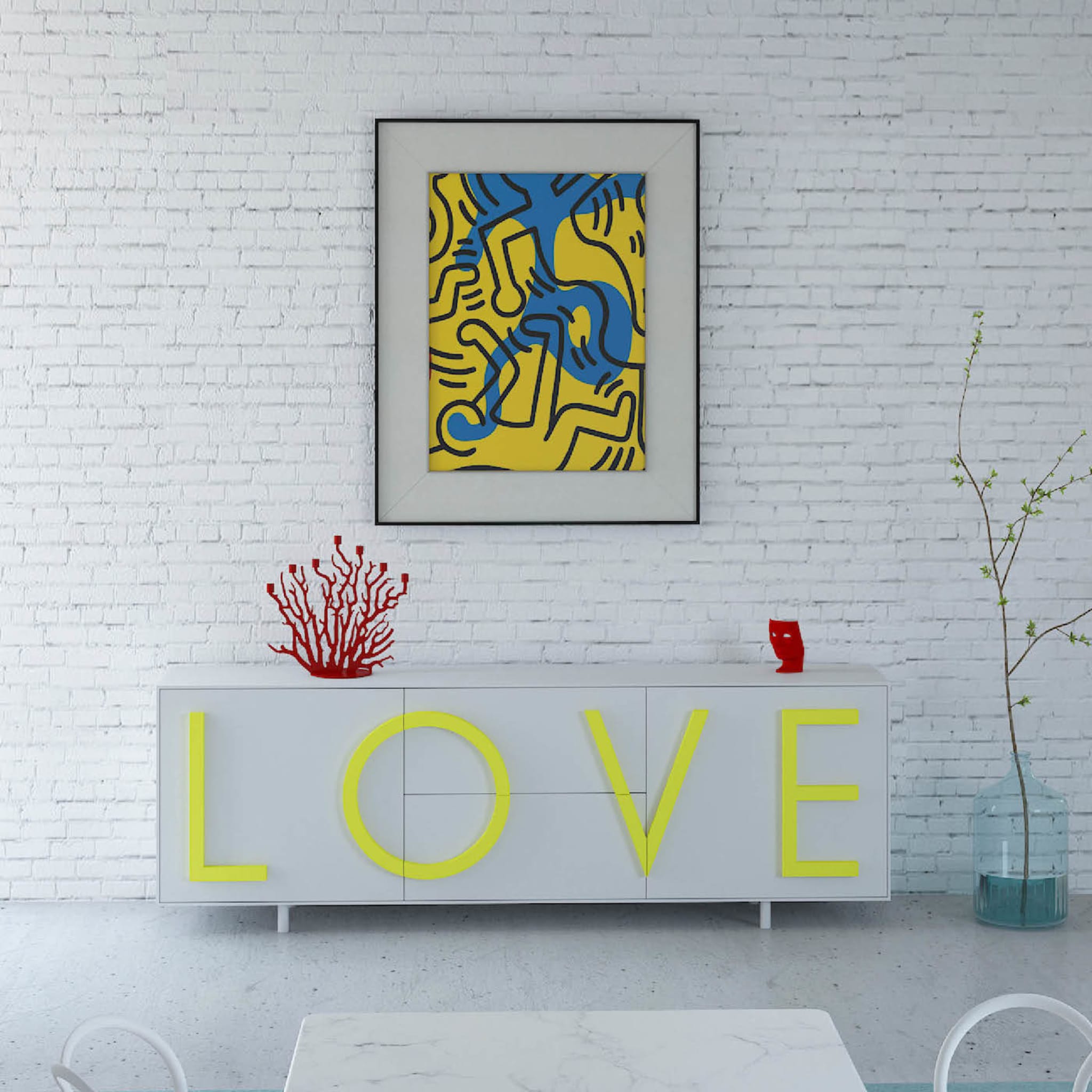 Love Small White & Yellow Sideboard by Fabio Novembre - Alternative view 1